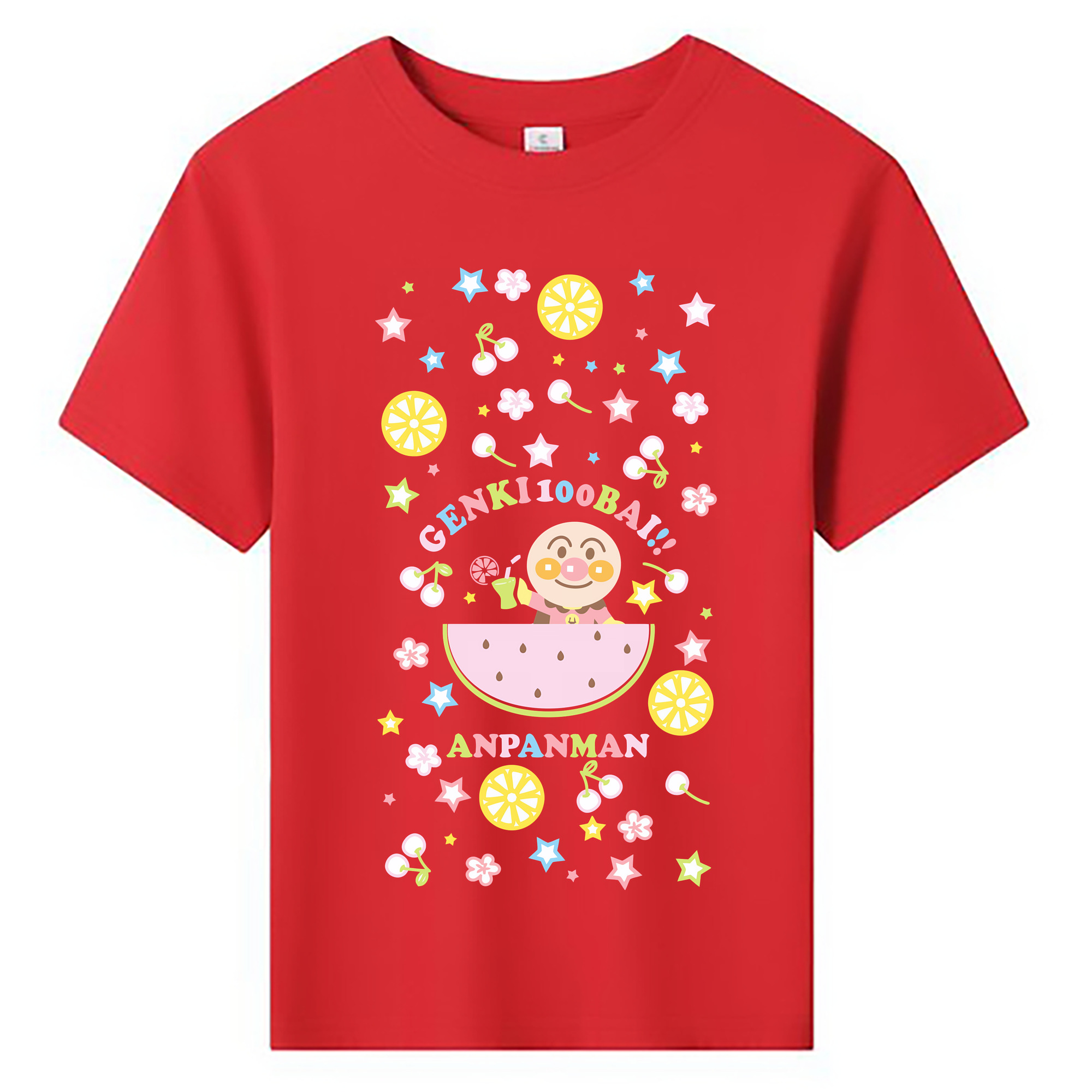 （画像用） アンパンマン Anpanman 綿100％キッズTシャツ（フロントプリント）
