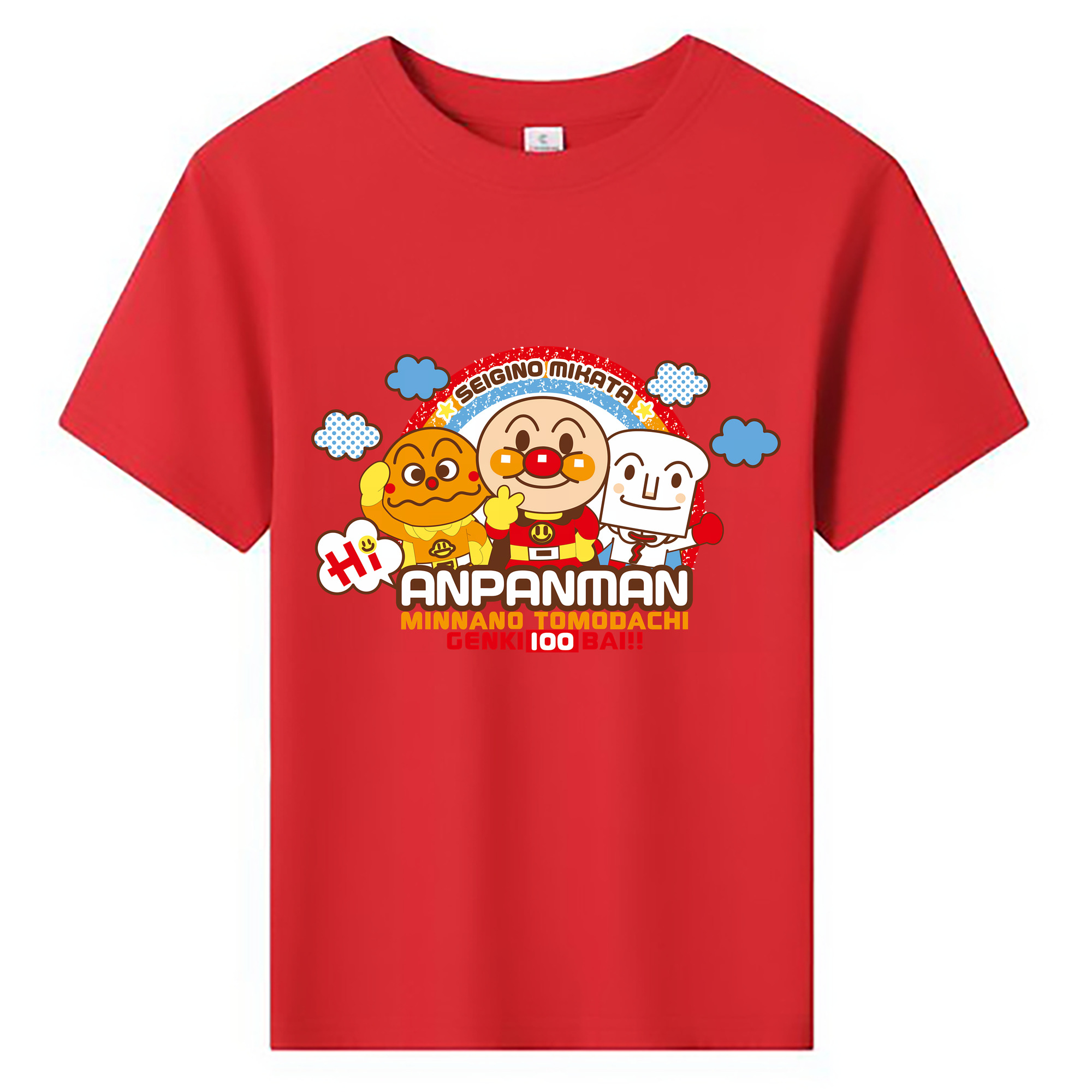 （画像用） アンパンマン Anpanman 綿100％キッズTシャツ（フロントプリント）