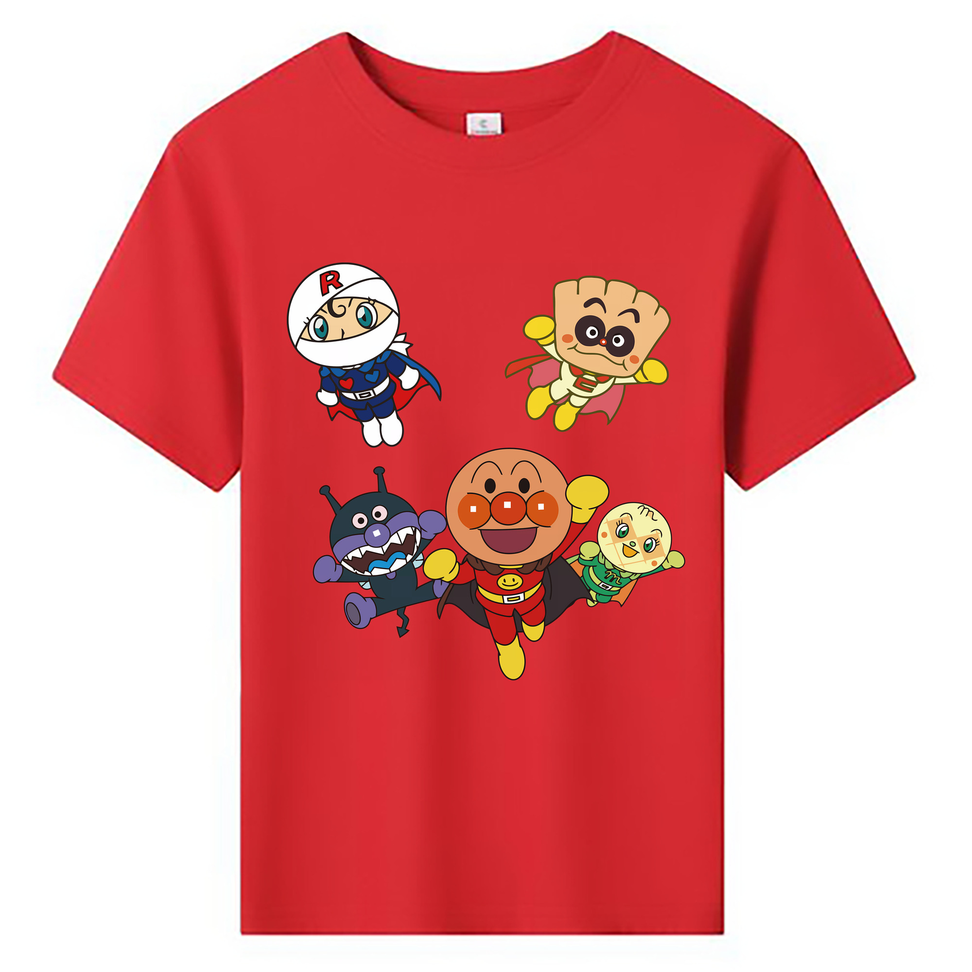（画像用） アンパンマン Anpanman 綿100％キッズTシャツ（フロントプリント）