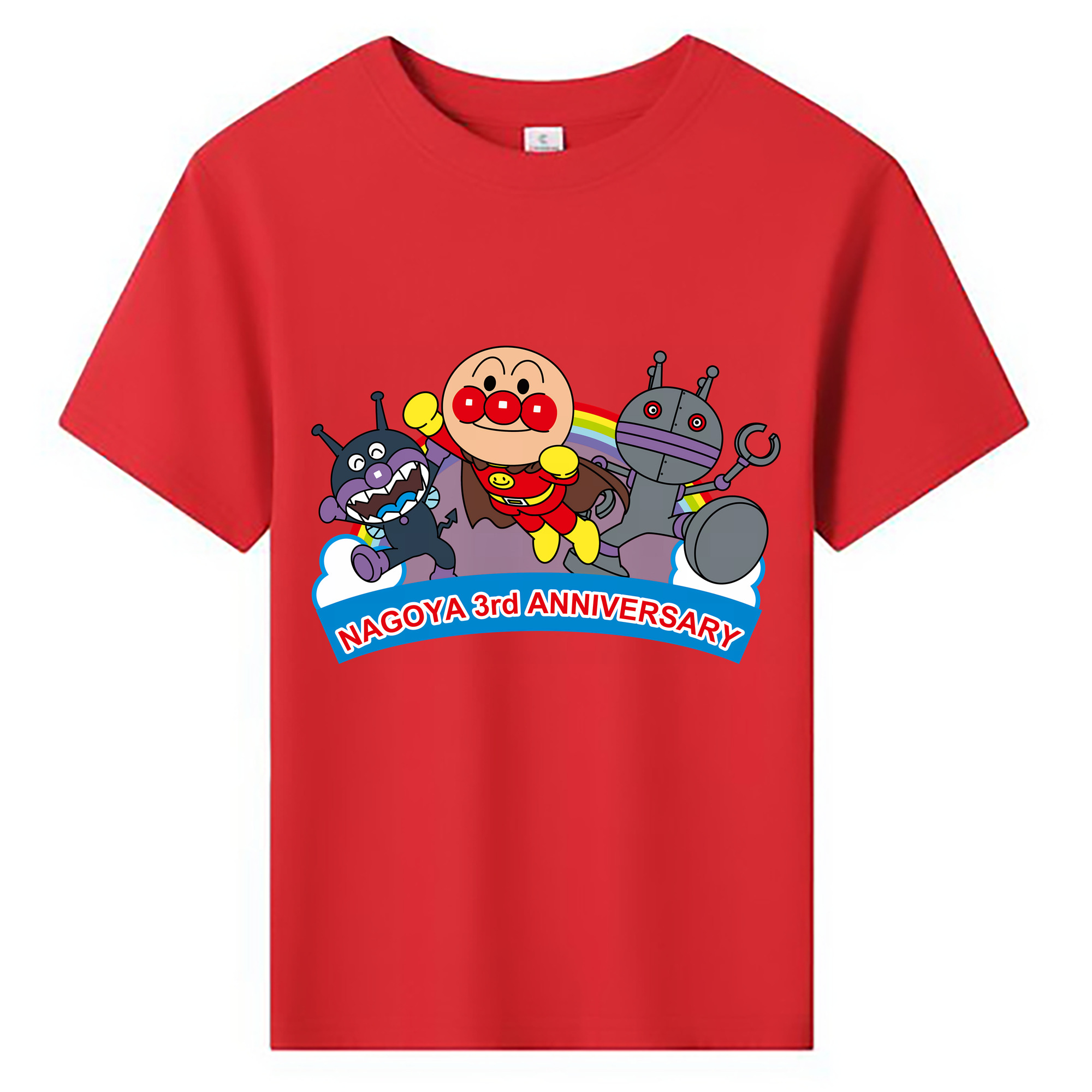 （画像用） アンパンマン Anpanman 綿100％キッズTシャツ（フロントプリント）