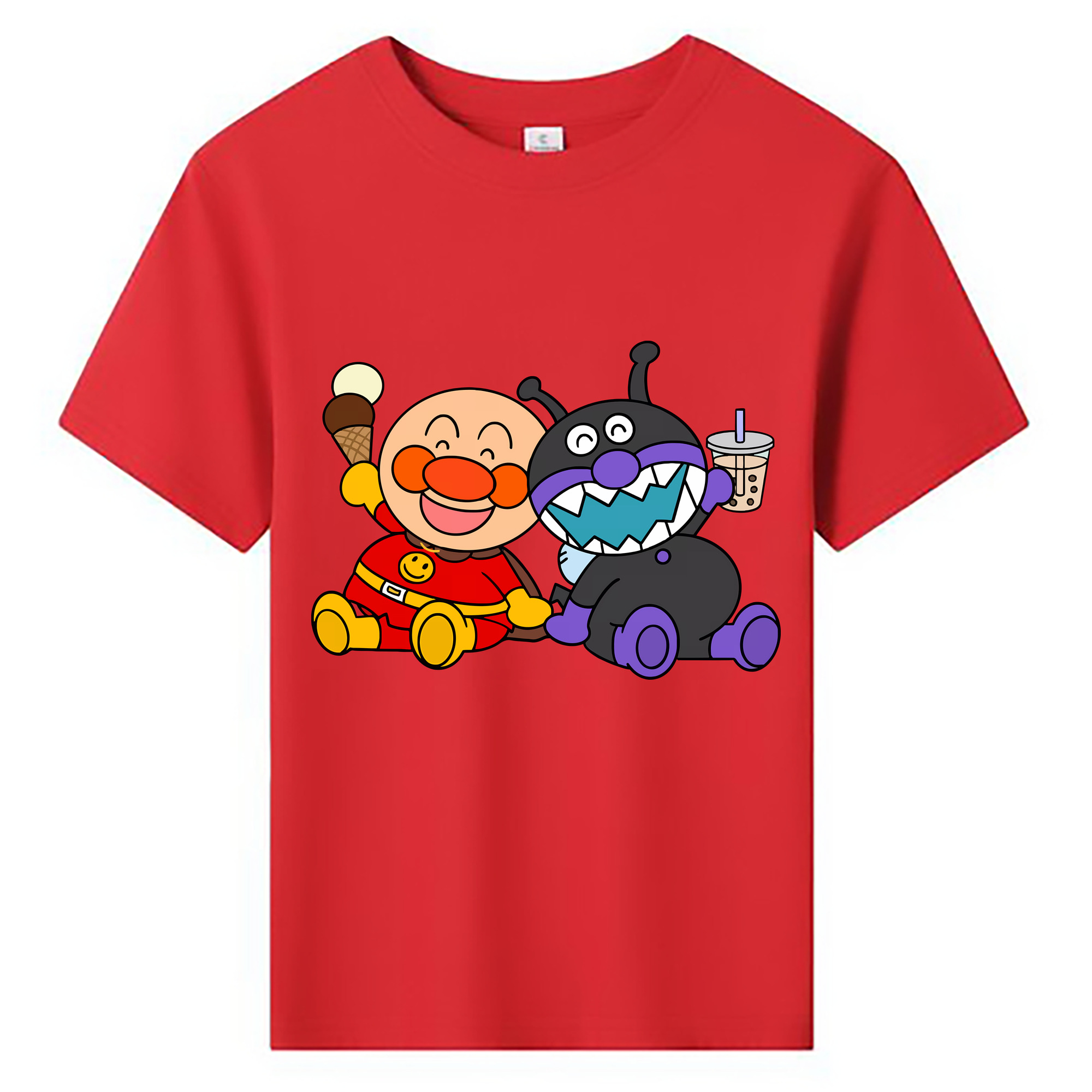 （画像用） アンパンマン Anpanman 綿100％キッズTシャツ（フロントプリント）