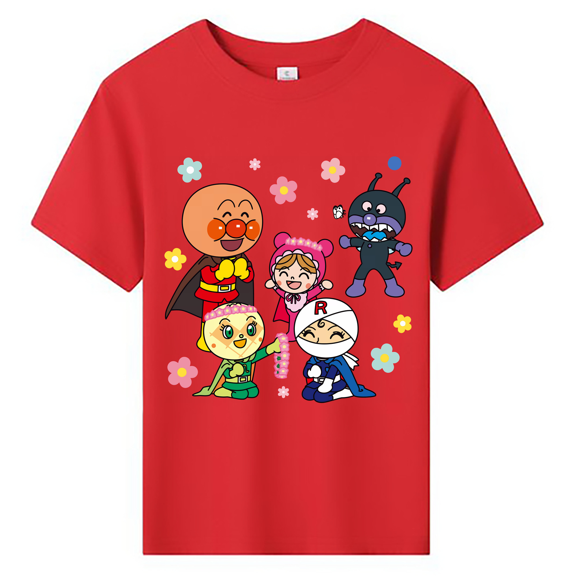（画像用） アンパンマン Anpanman 綿100％キッズTシャツ（フロントプリント）