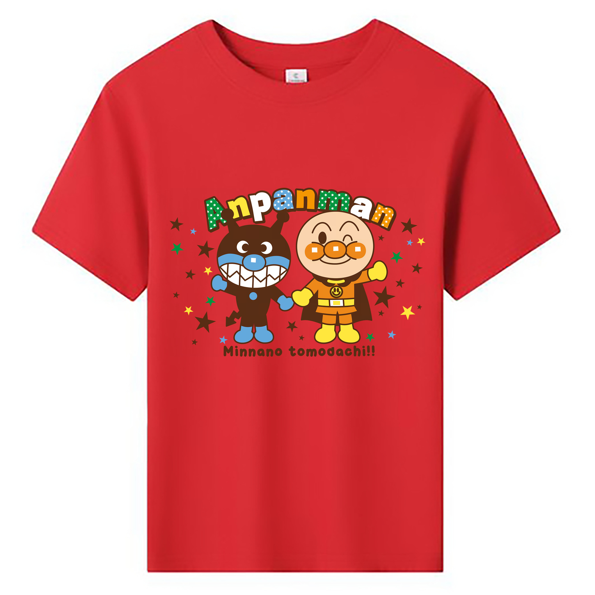 （画像用） アンパンマン Anpanman 綿100％キッズTシャツ（フロントプリント）
