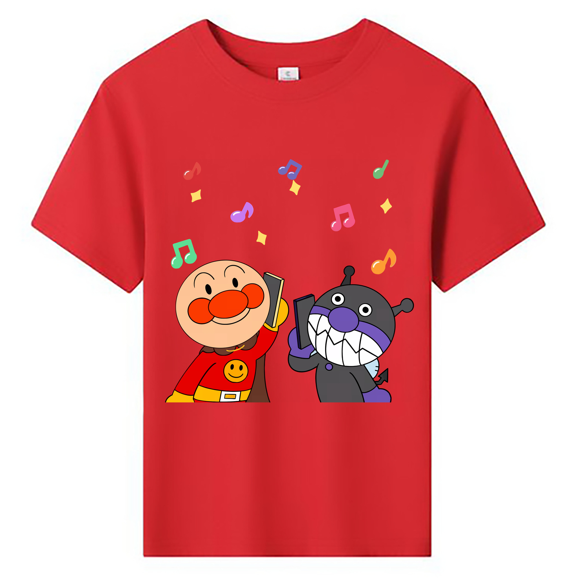 （画像用） アンパンマン Anpanman 綿100％キッズTシャツ（フロントプリント）