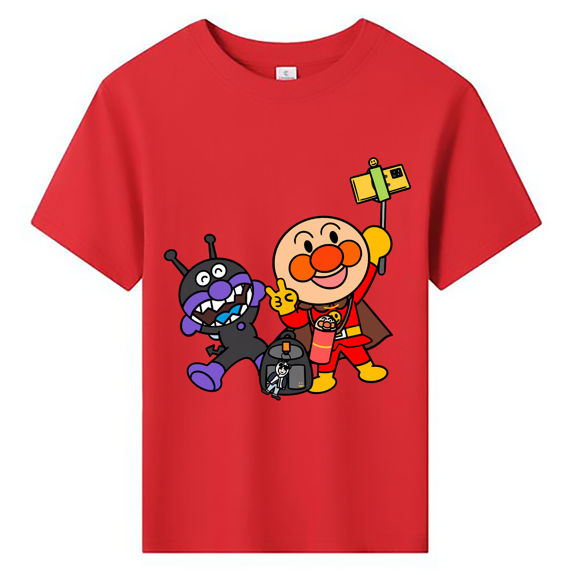 （画像用） アンパンマン Anpanman 綿100％キッズTシャツ（フロントプリント）