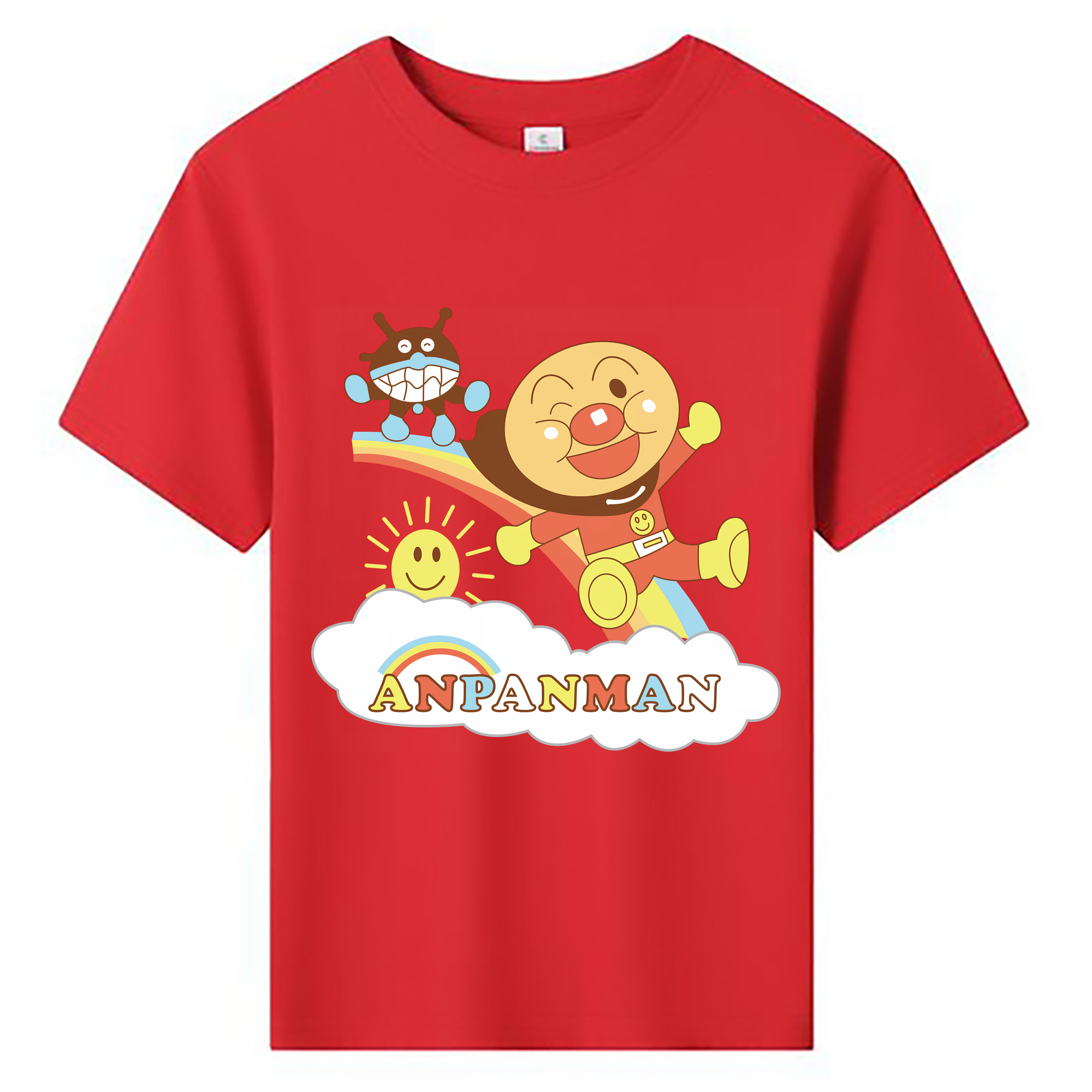 （画像用） アンパンマン Anpanman 綿100％キッズTシャツ（フロントプリント）