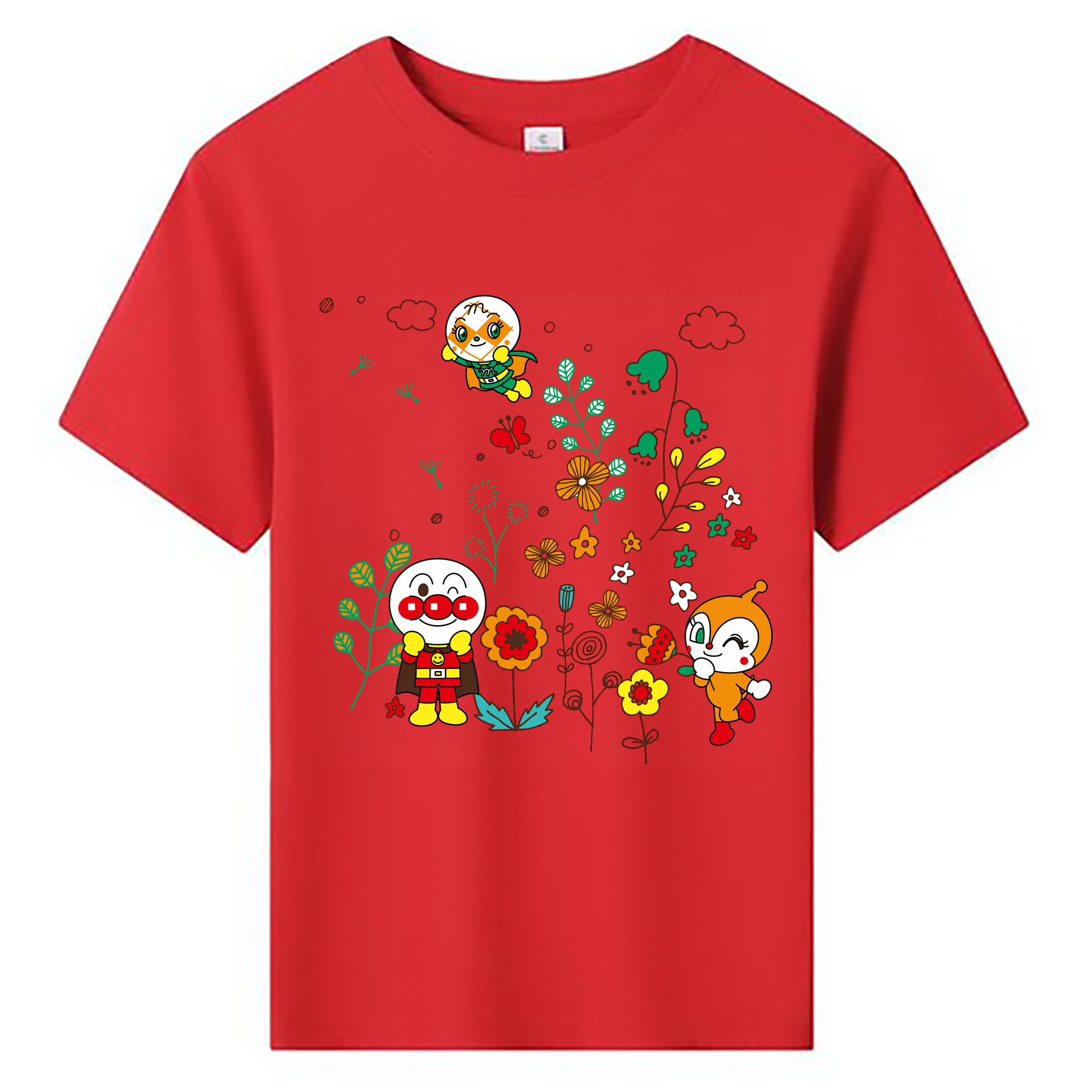 （画像用） アンパンマン Anpanman 綿100％キッズTシャツ（フロントプリント）