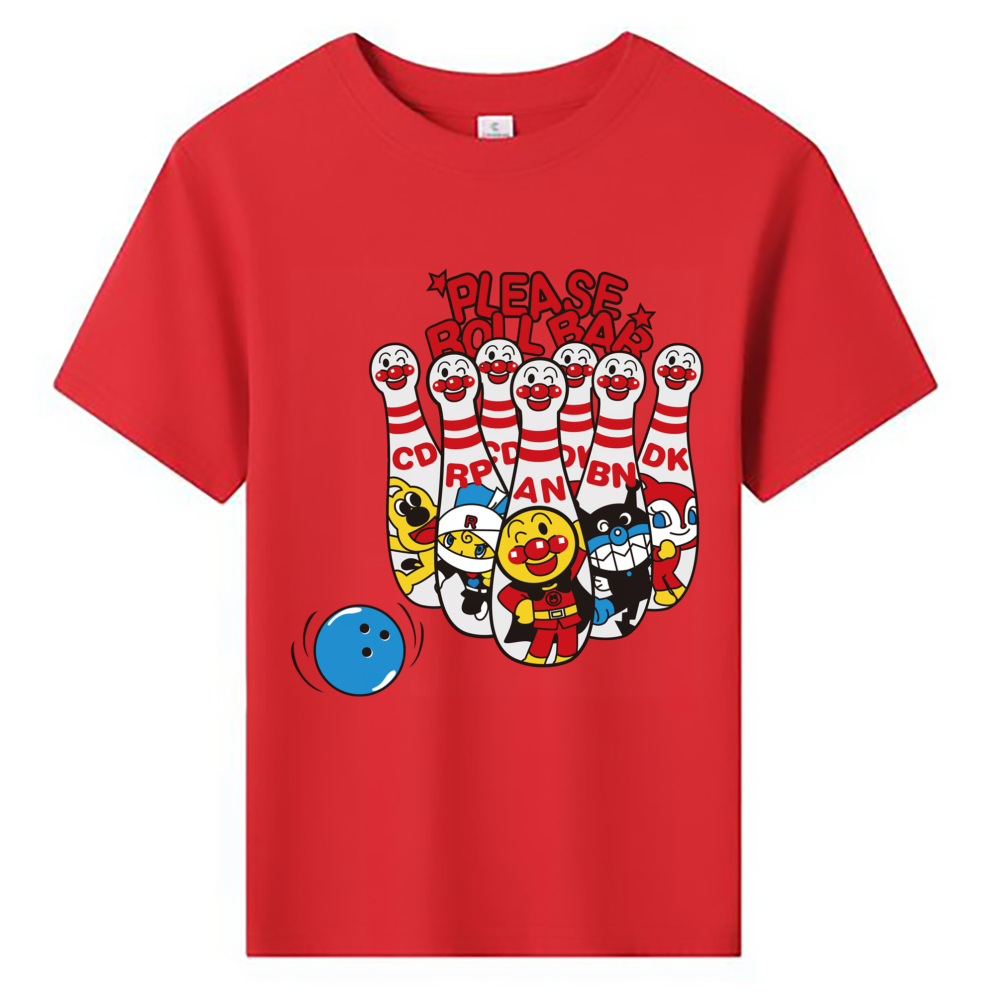 （画像用） アンパンマン Anpanman 綿100％キッズTシャツ（フロントプリント）