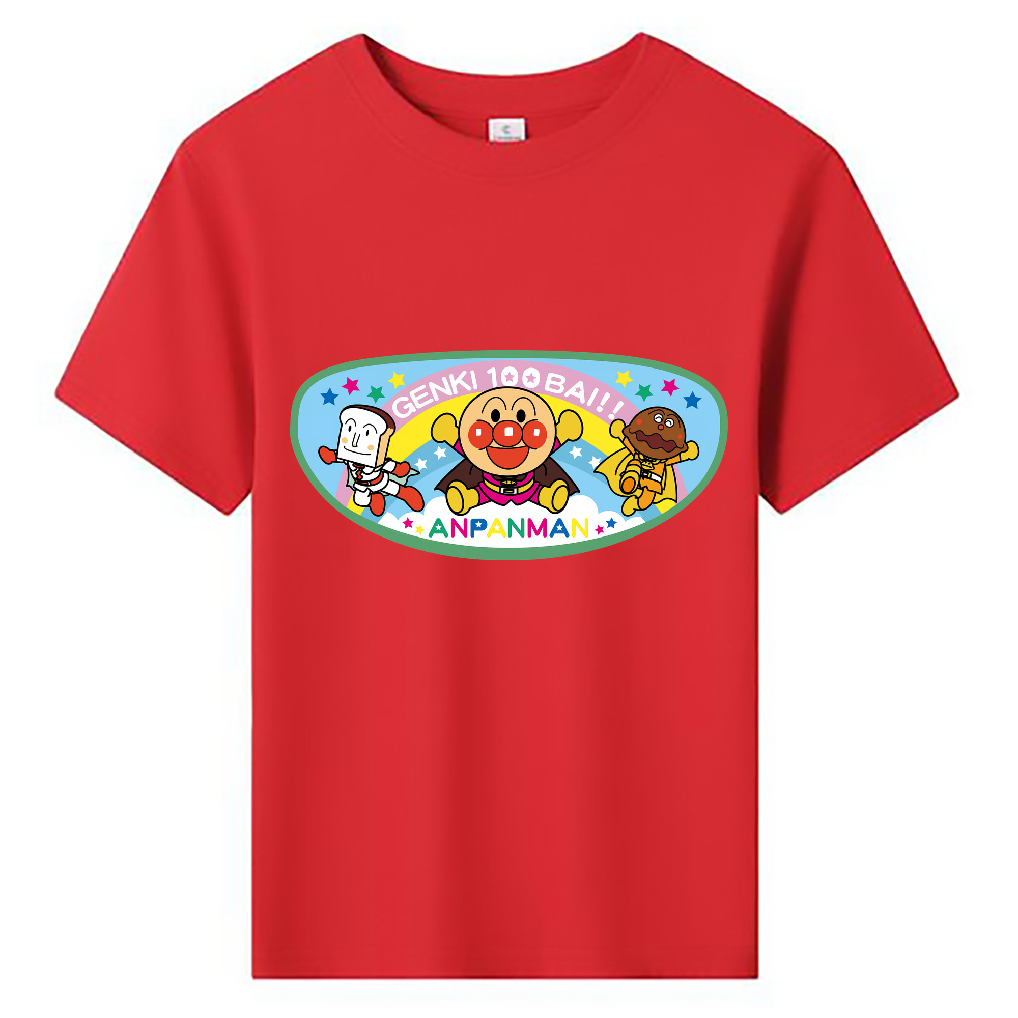 （画像用） アンパンマン Anpanman 綿100％キッズTシャツ（フロントプリント）