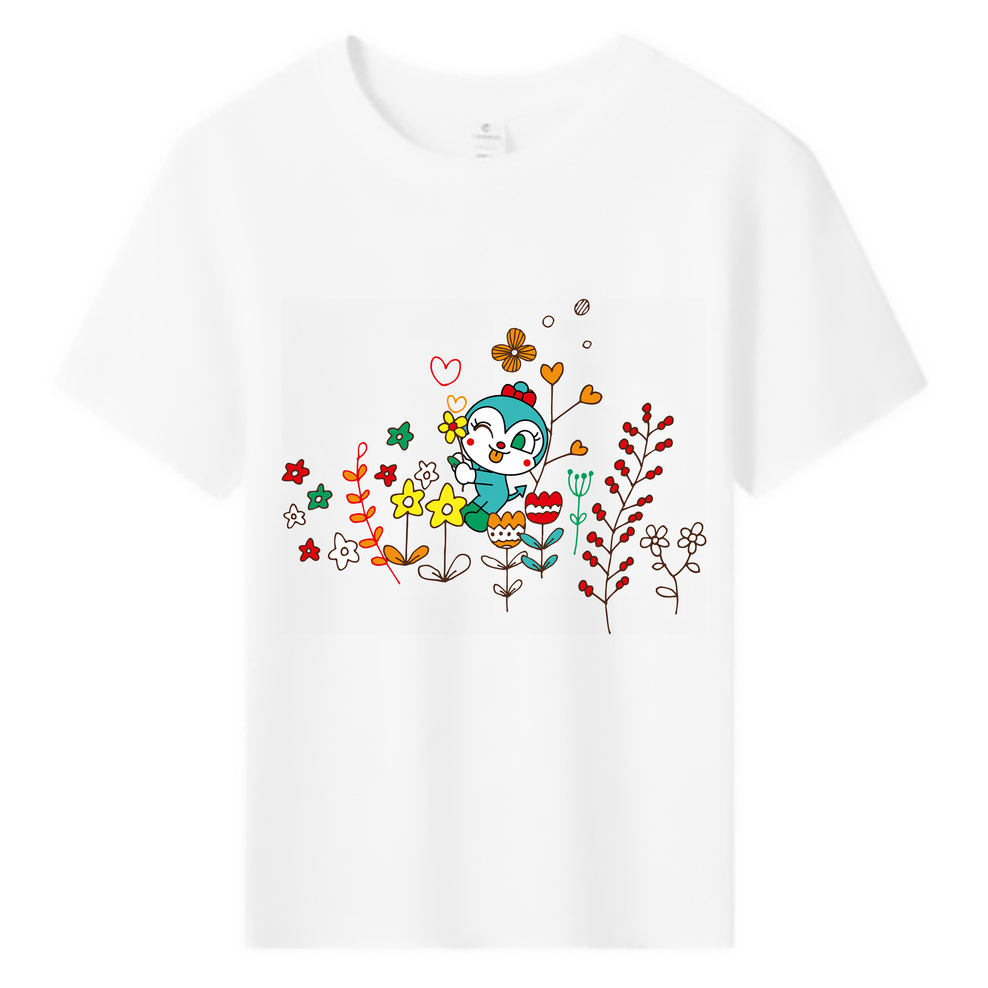 （画像用） アンパンマン Anpanman 綿100％キッズTシャツ（フロントプリント）