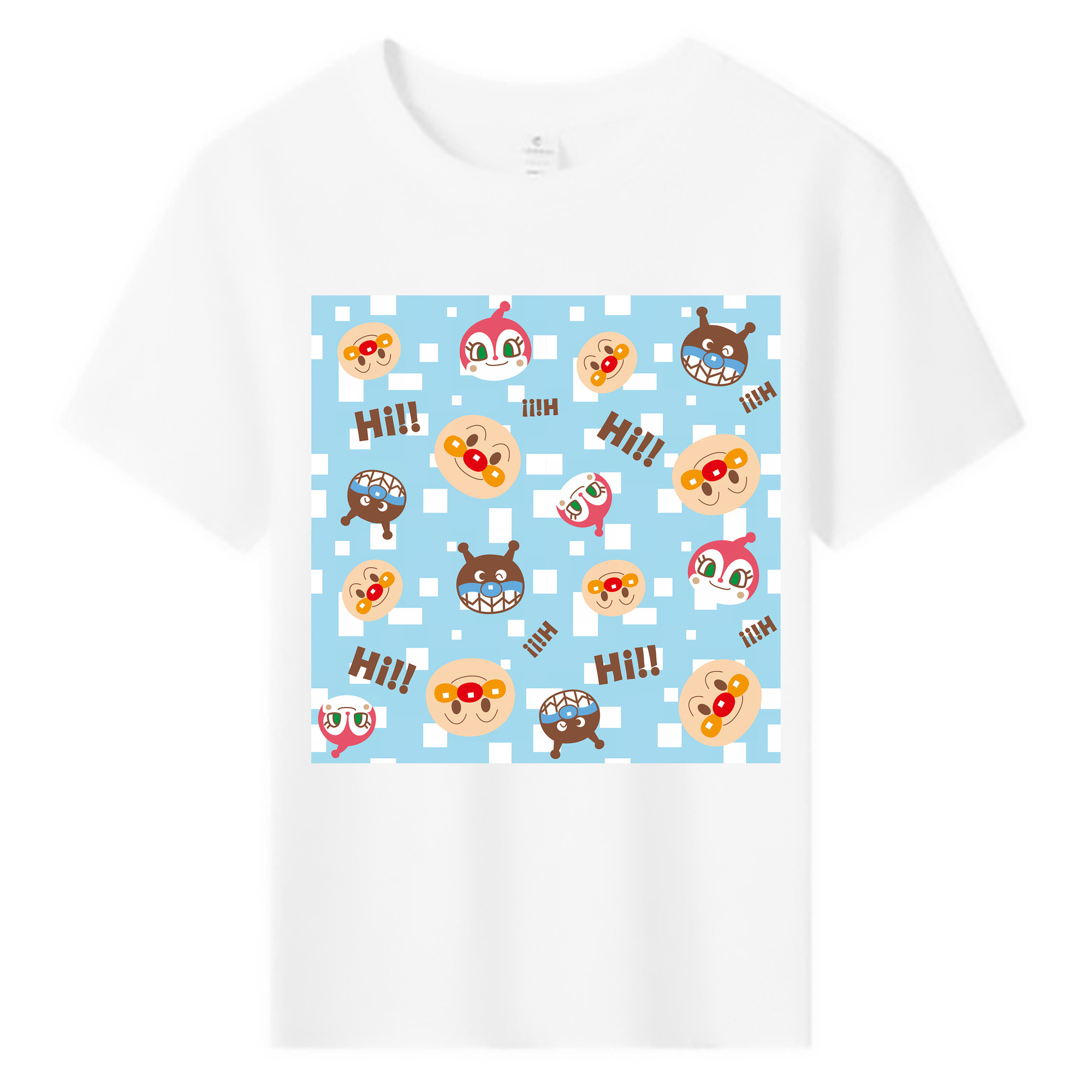 （画像用） アンパンマン Anpanman 綿100％キッズTシャツ（フロントプリント）