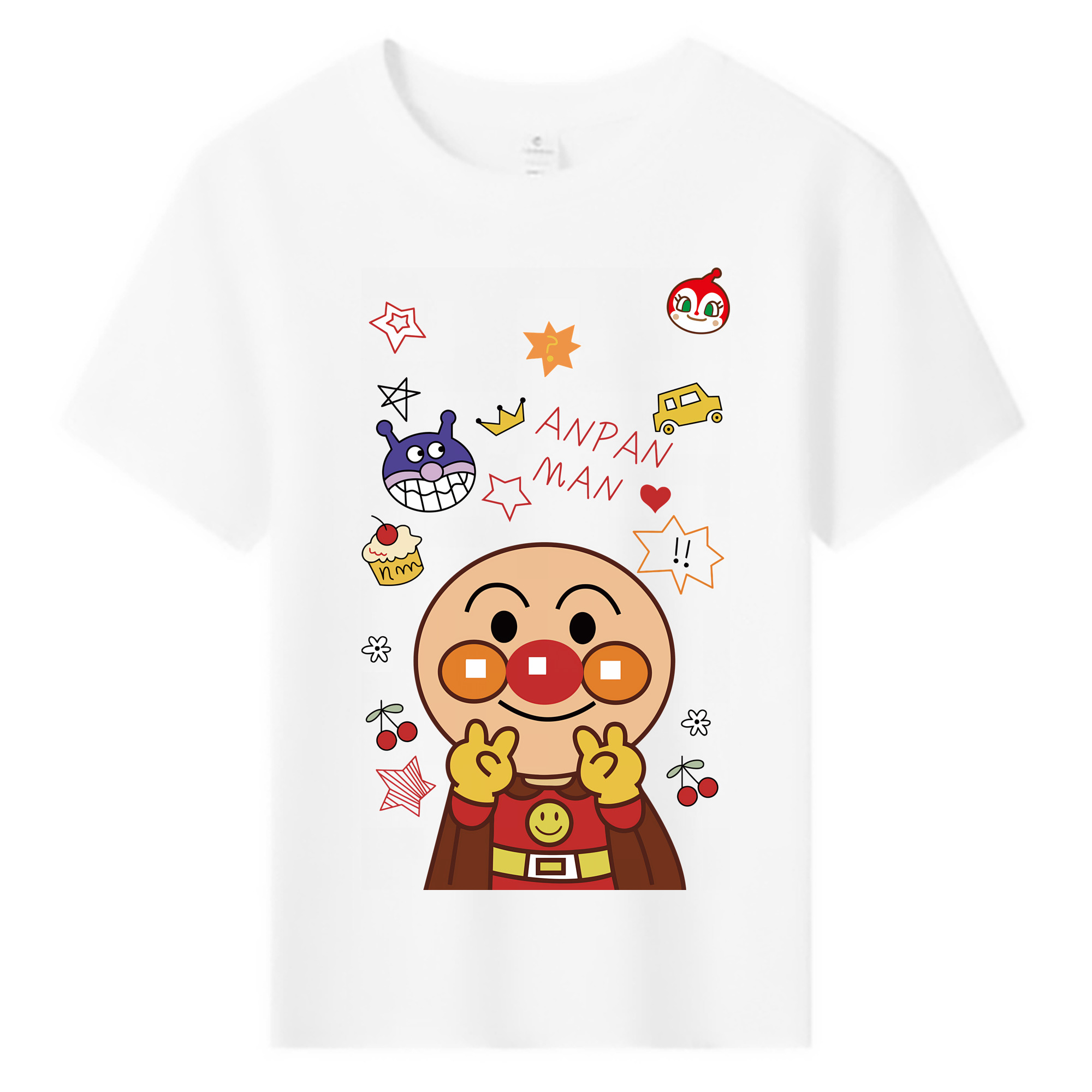 （画像用） アンパンマン Anpanman 綿100％キッズTシャツ（フロントプリント）