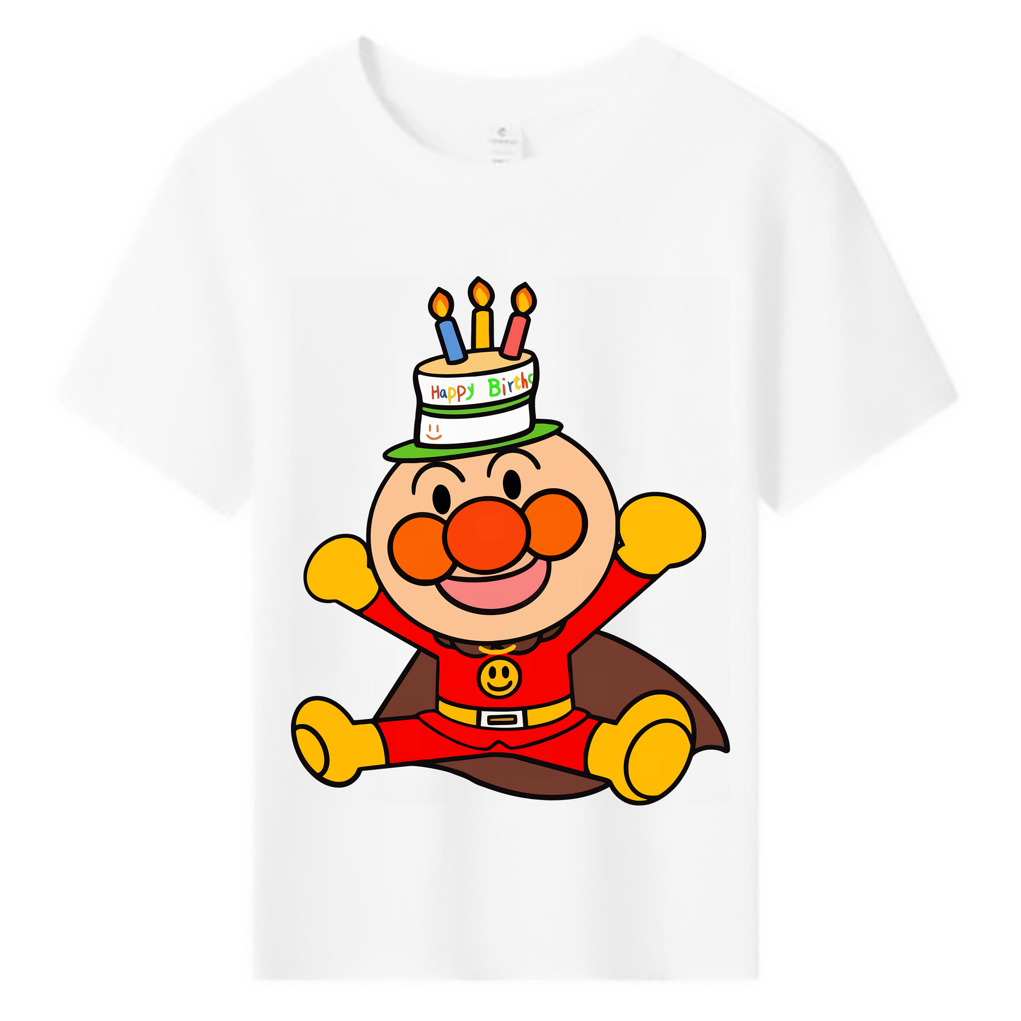 （画像用） アンパンマン Anpanman 綿100％キッズTシャツ（フロントプリント）