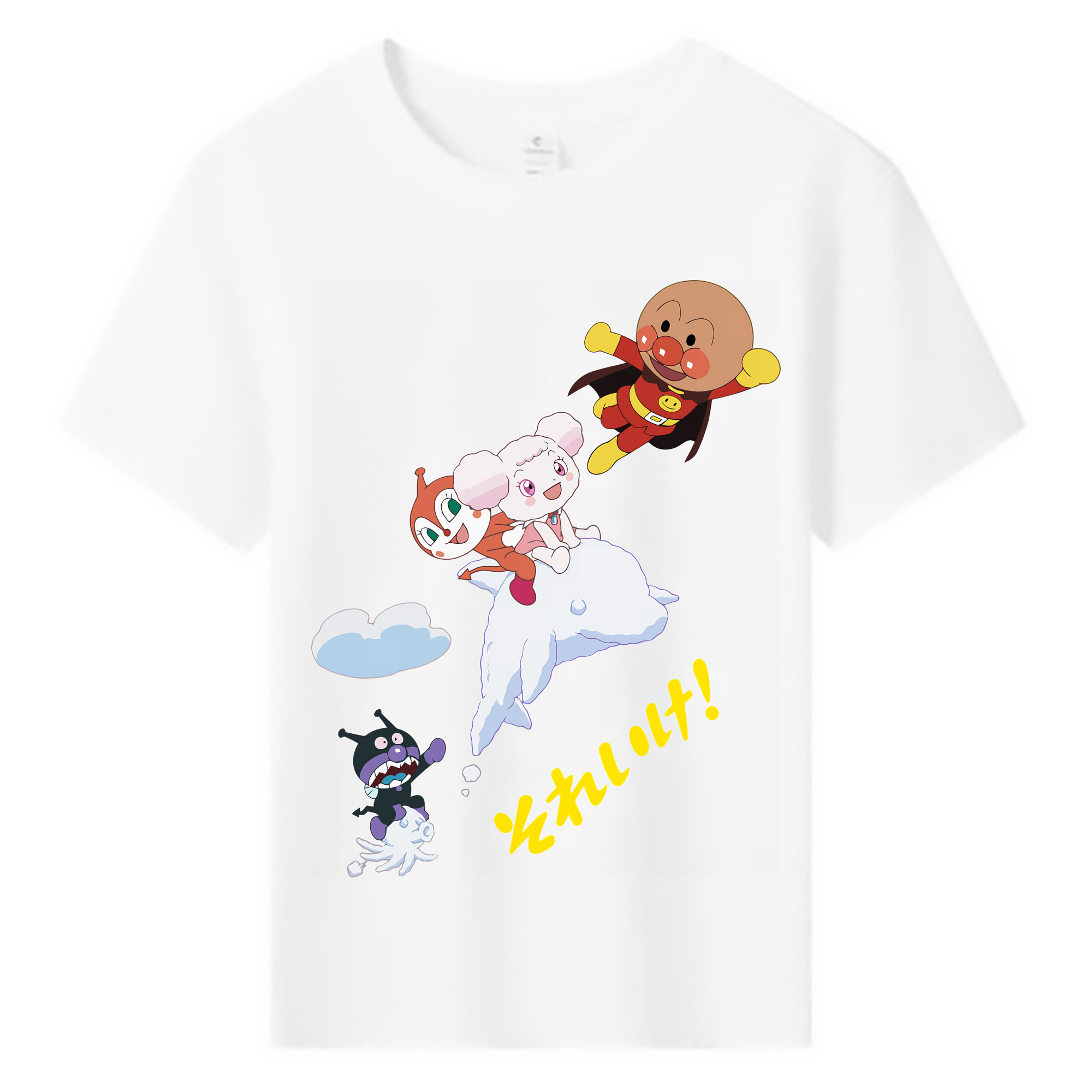 （画像用） アンパンマン Anpanman 綿100％キッズTシャツ（フロントプリント）