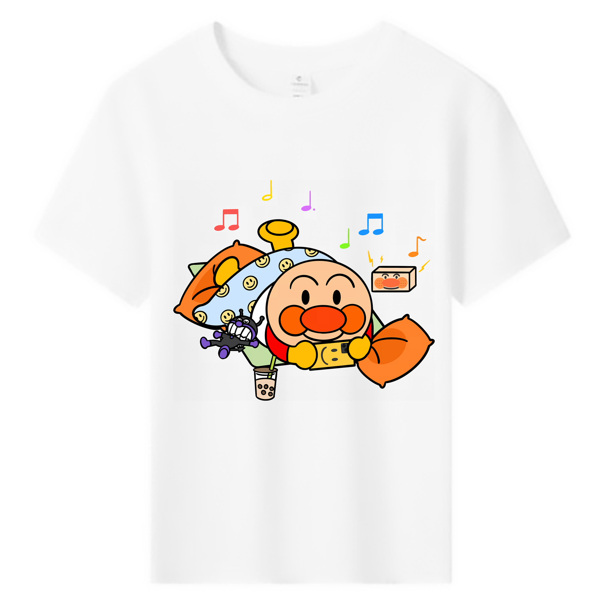 （画像用） アンパンマン Anpanman 綿100％キッズTシャツ（フロントプリント）