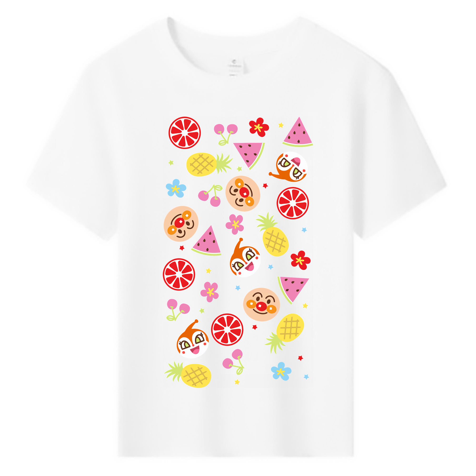 （画像用） アンパンマン Anpanman 綿100％キッズTシャツ（フロントプリント）