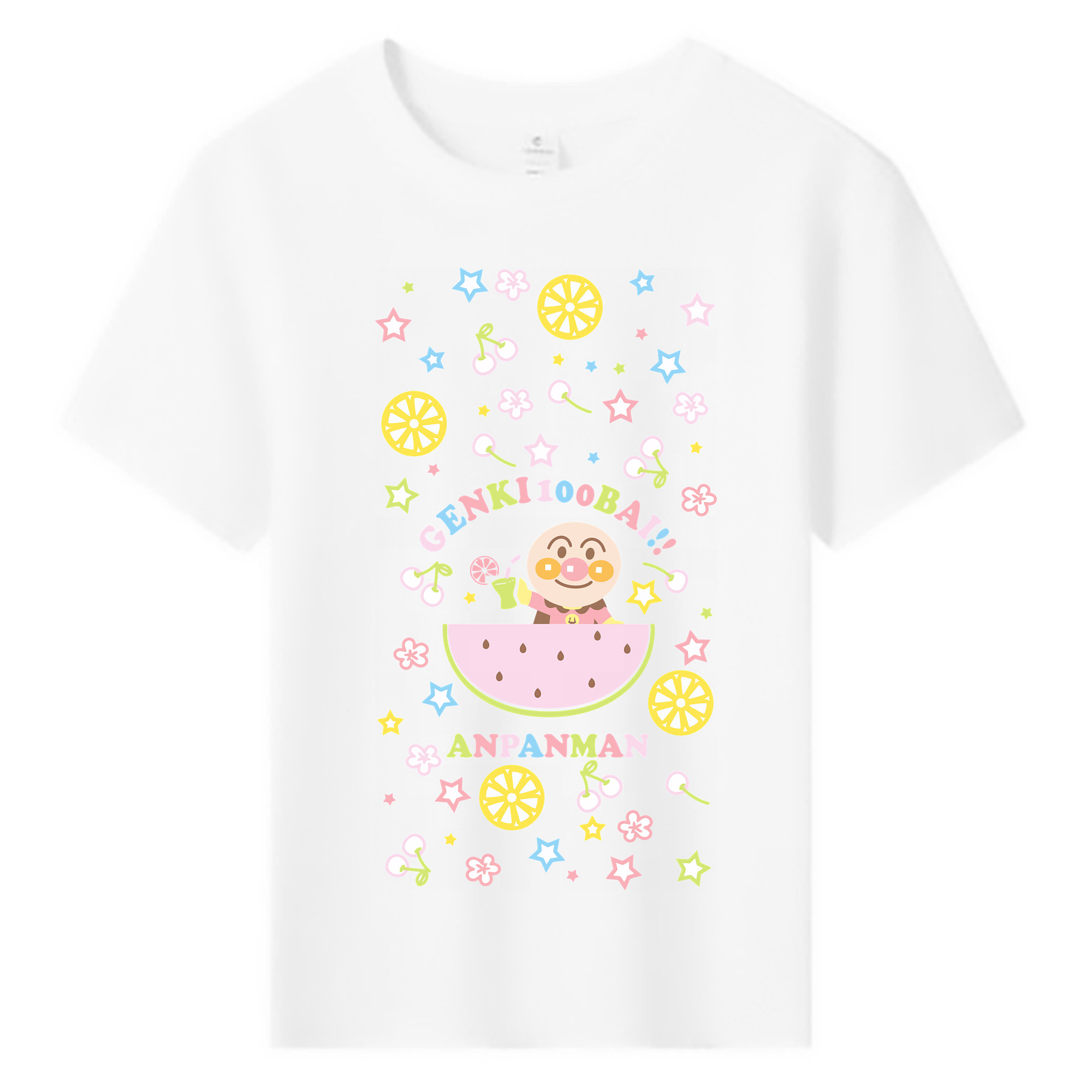 （画像用） アンパンマン Anpanman 綿100％キッズTシャツ（フロントプリント）