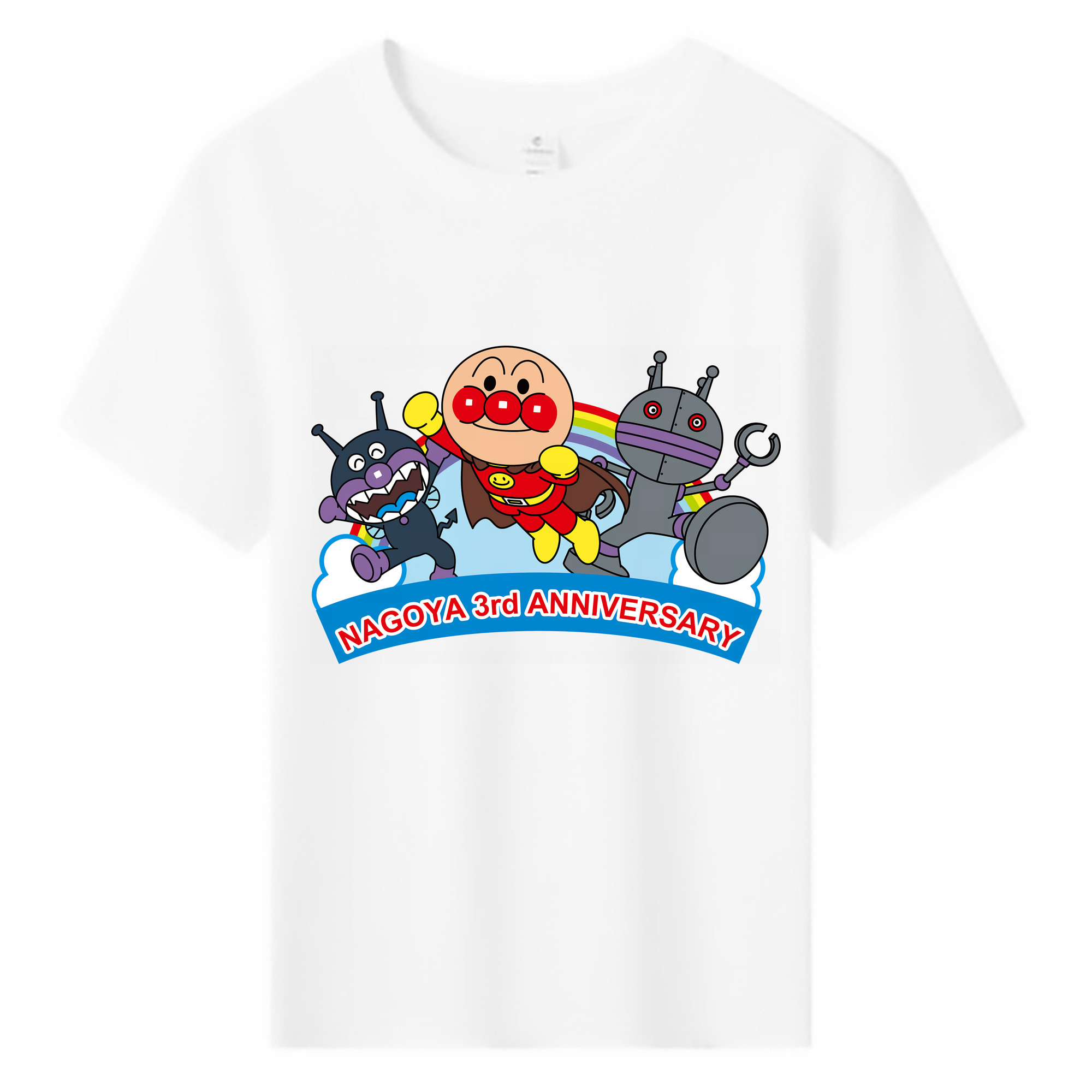 （画像用） アンパンマン Anpanman 綿100％キッズTシャツ（フロントプリント）