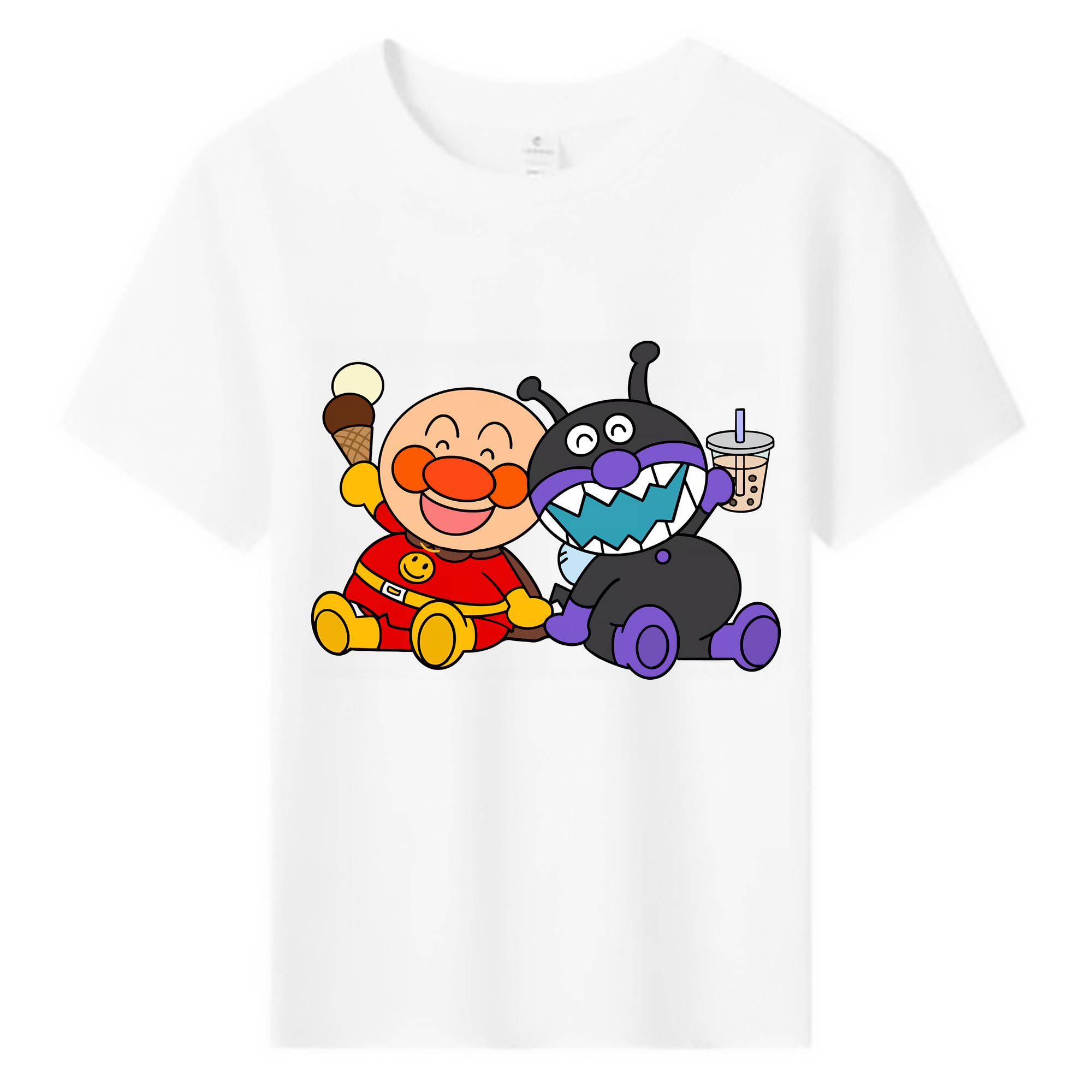 （画像用） アンパンマン Anpanman 綿100％キッズTシャツ（フロントプリント）