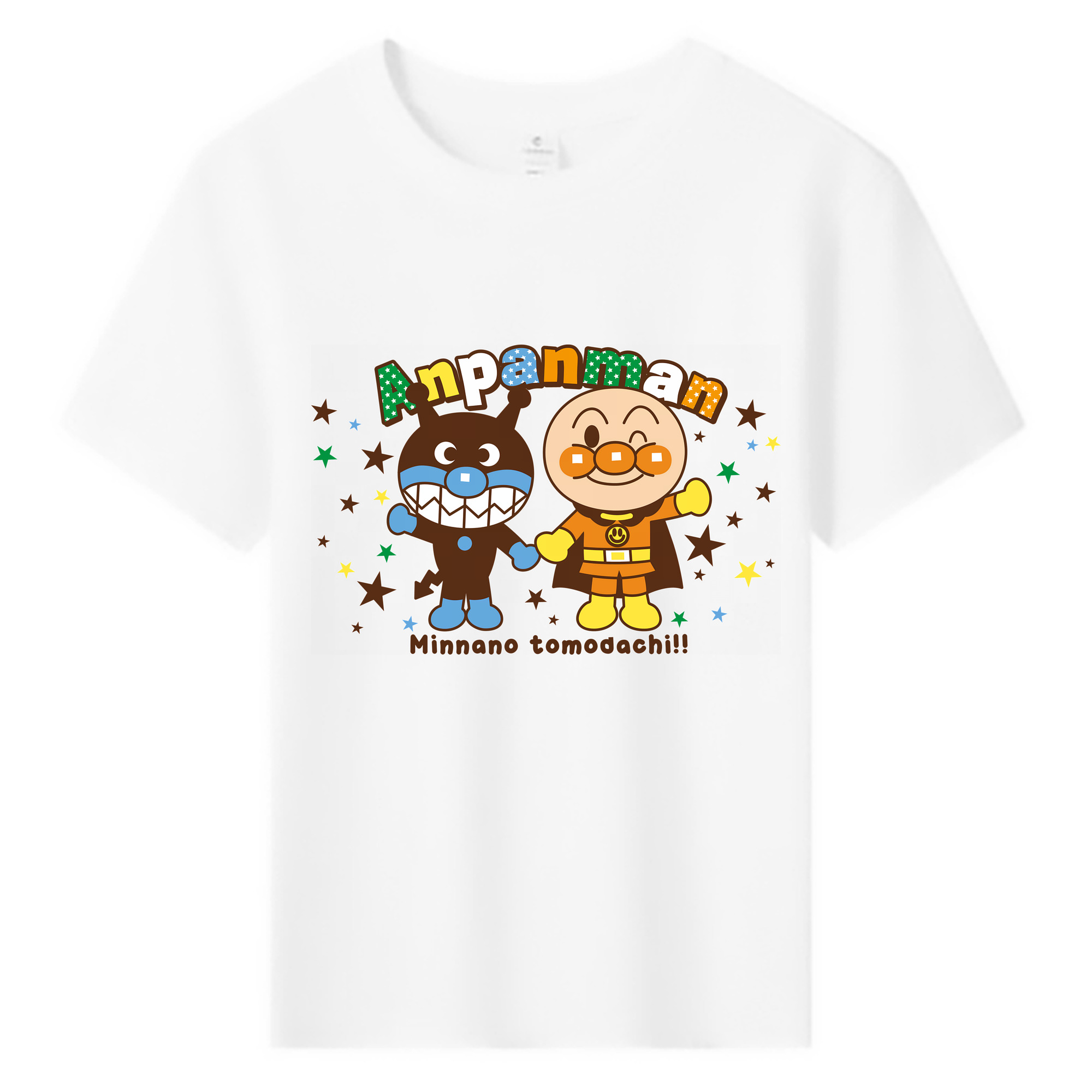 （画像用） アンパンマン Anpanman 綿100％キッズTシャツ（フロントプリント）