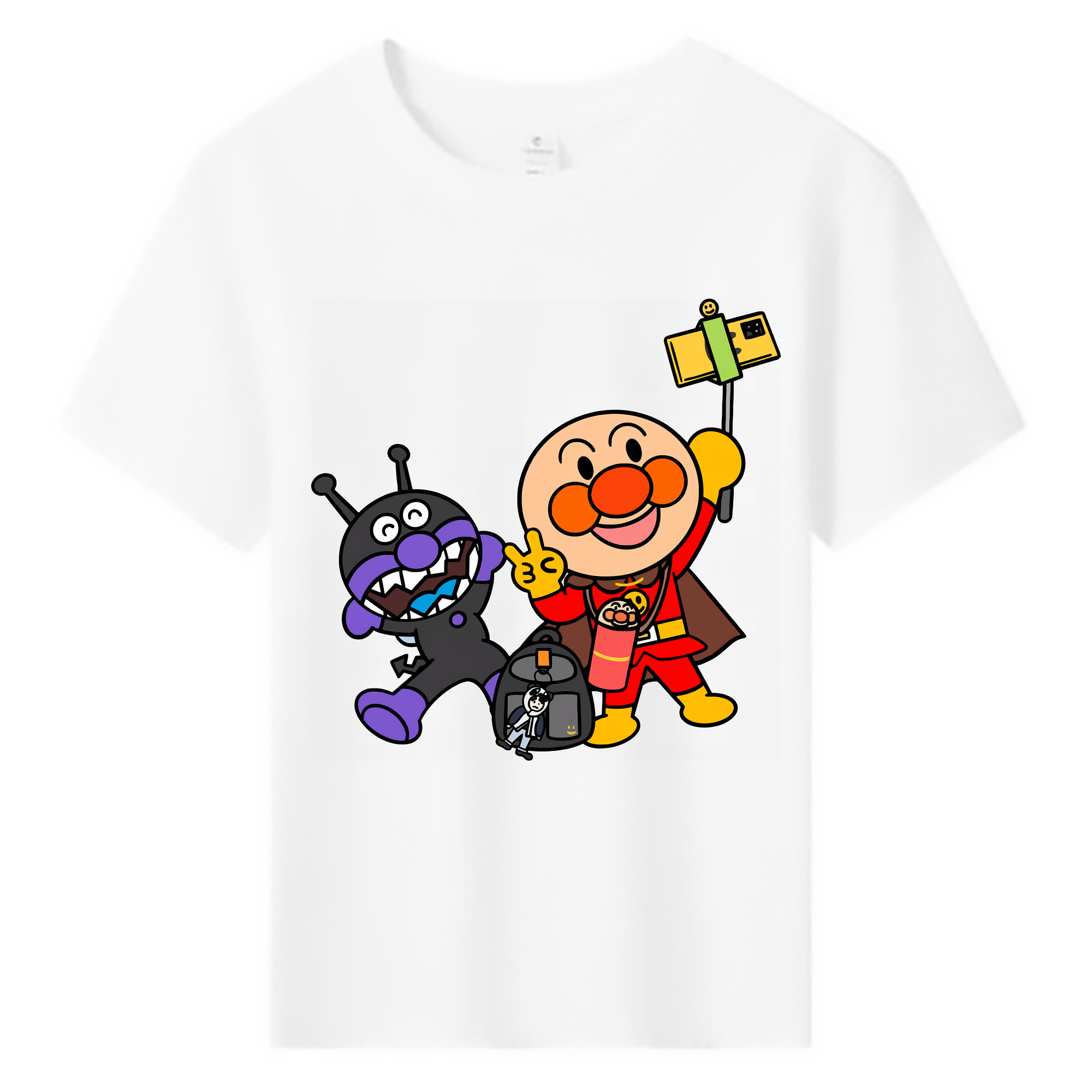 （画像用） アンパンマン Anpanman 綿100％キッズTシャツ（フロントプリント）