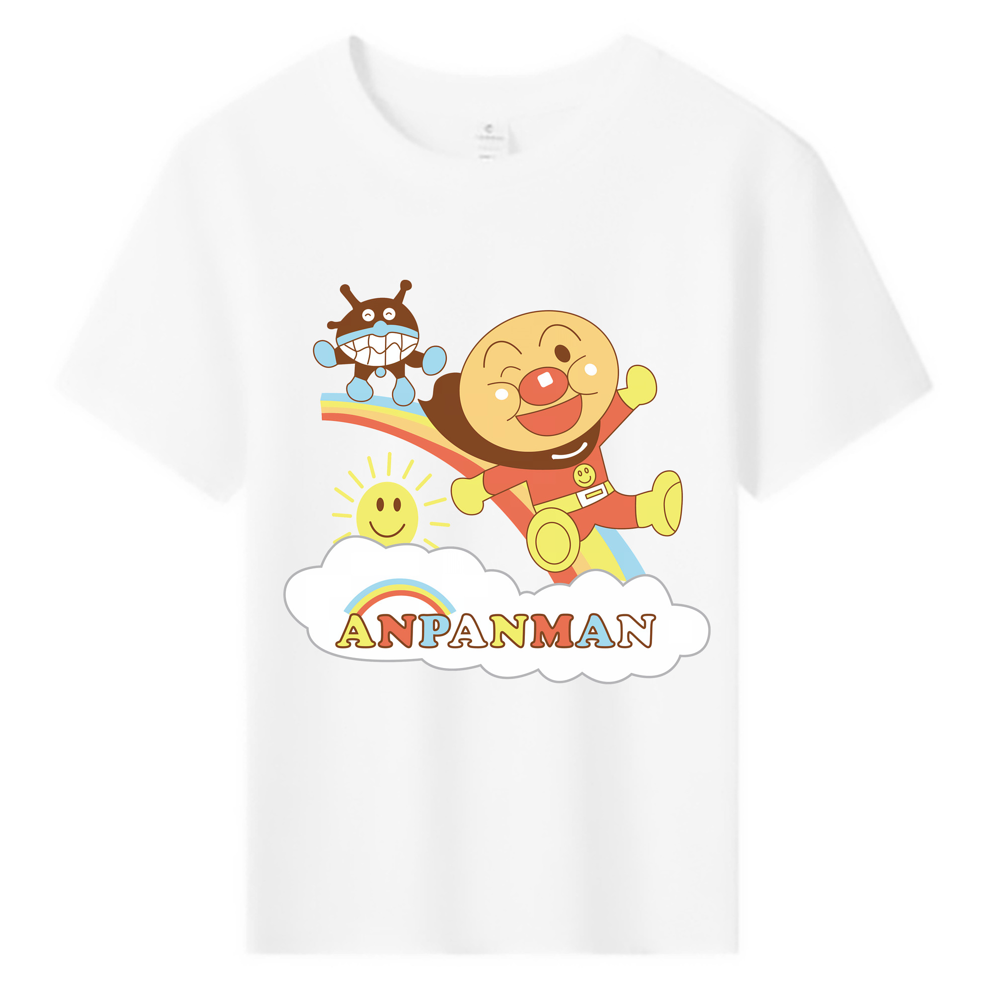 （画像用） アンパンマン Anpanman 綿100％キッズTシャツ（フロントプリント）