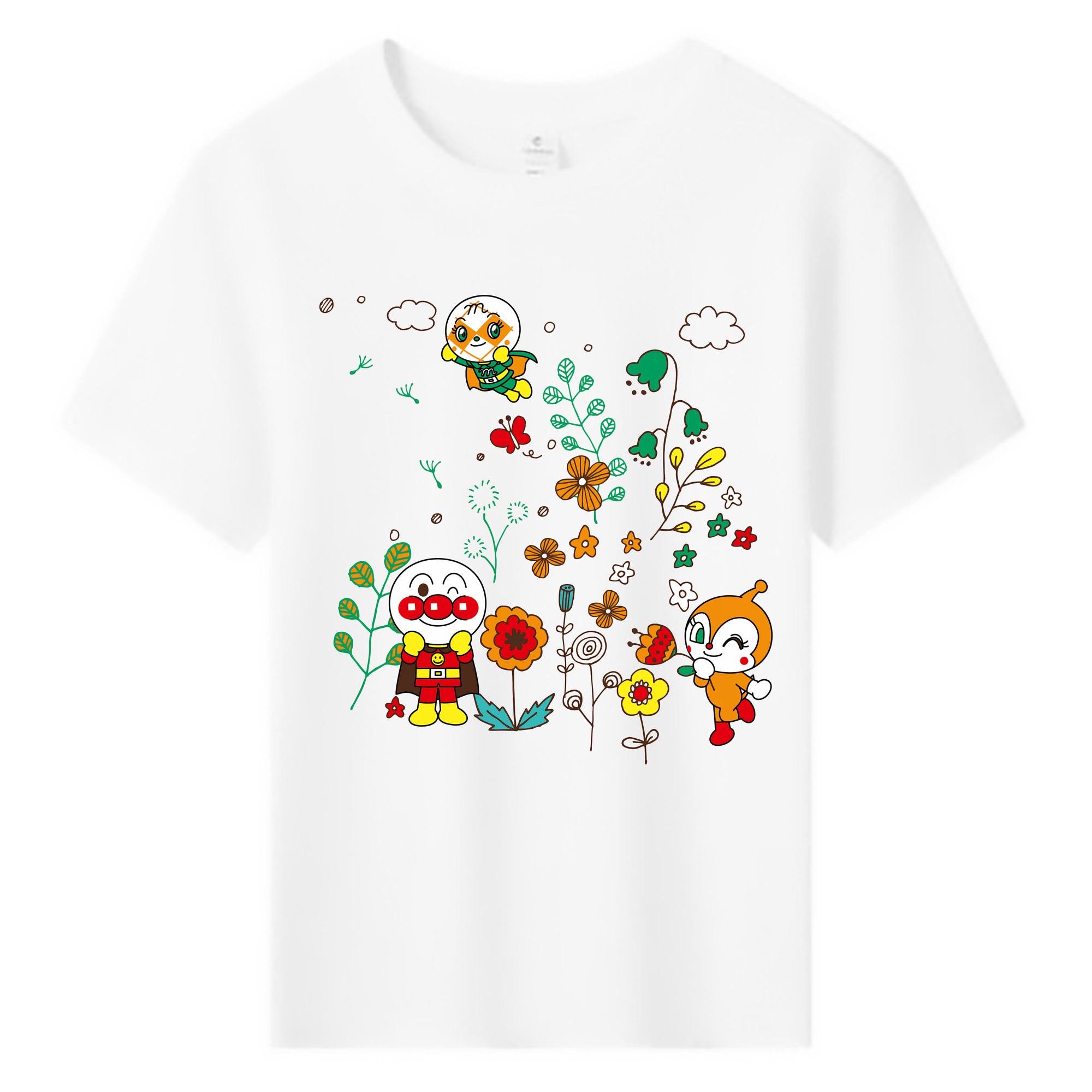 （画像用） アンパンマン Anpanman 綿100％キッズTシャツ（フロントプリント）