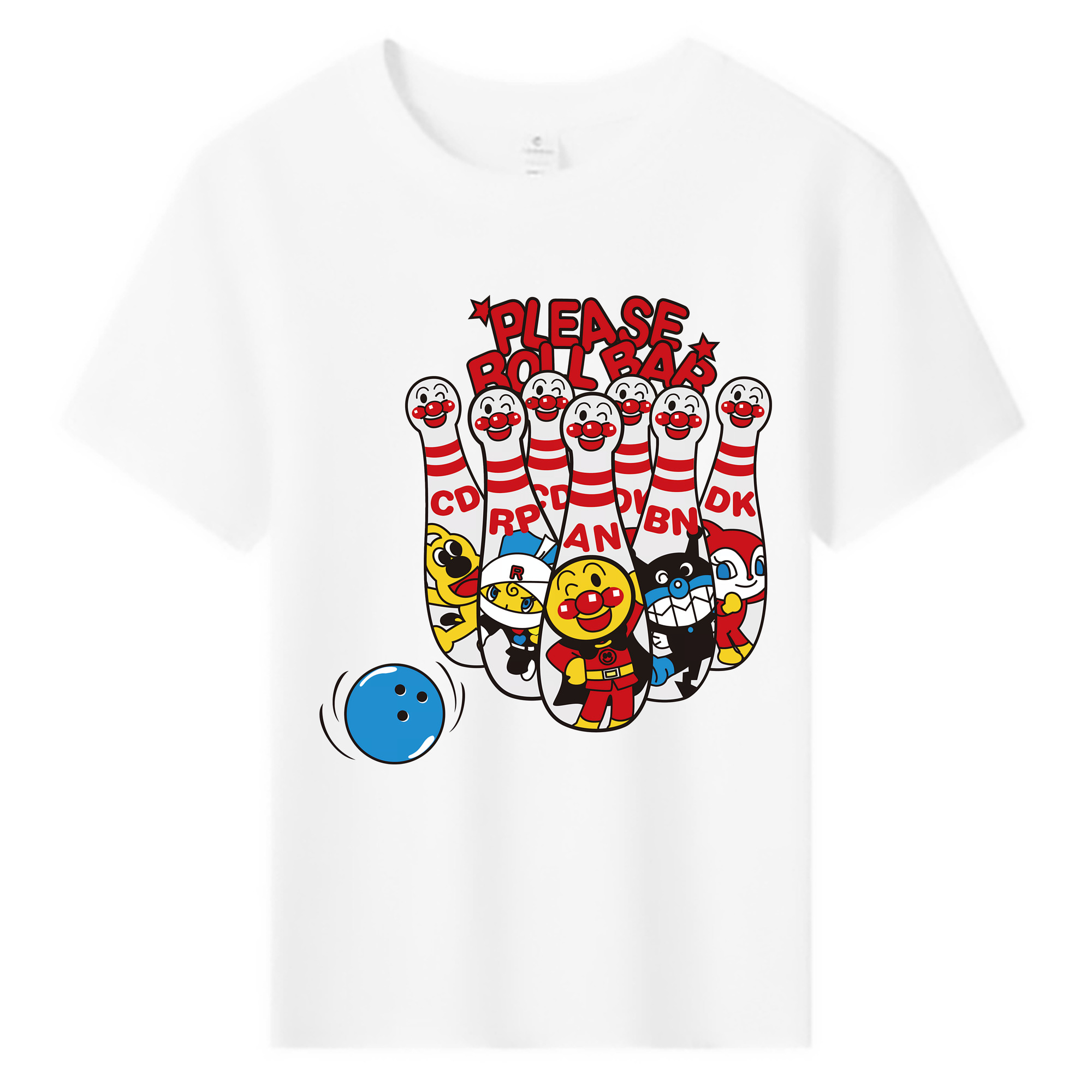 （画像用） アンパンマン Anpanman 綿100％キッズTシャツ（フロントプリント）