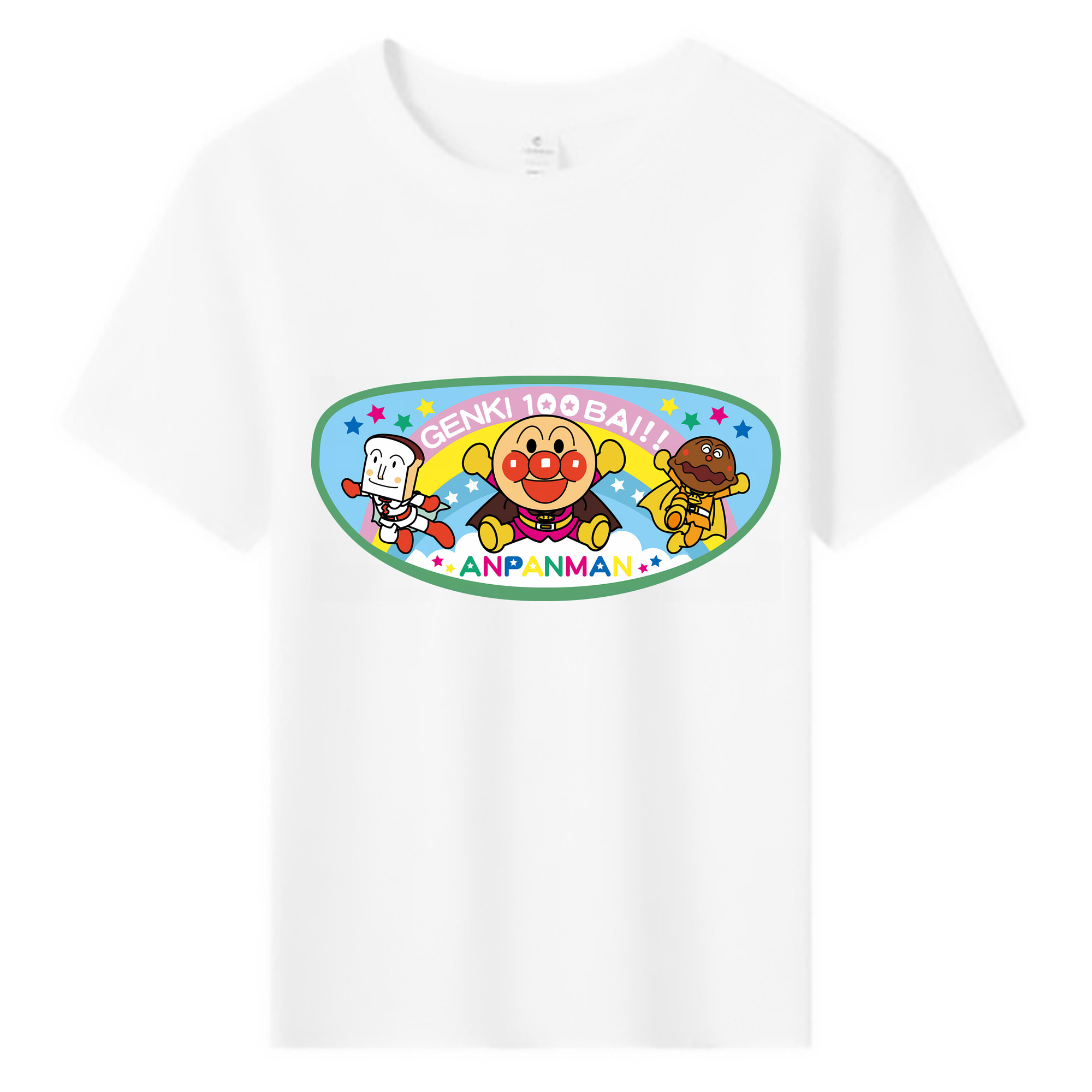 （画像用） アンパンマン Anpanman 綿100％キッズTシャツ（フロントプリント）