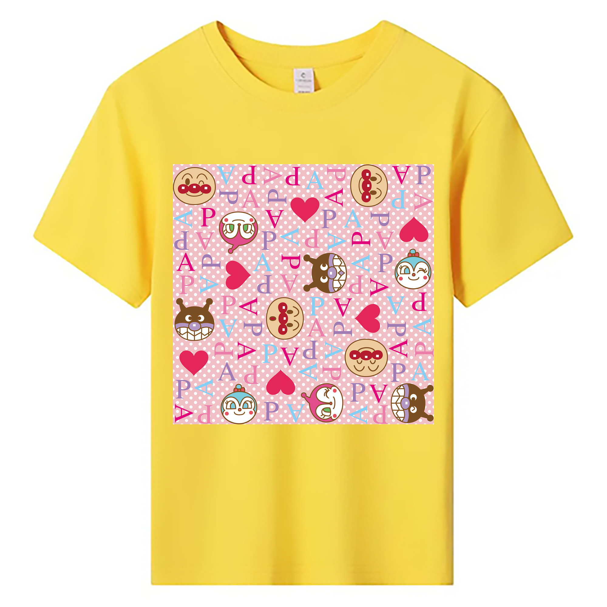 （画像用） アンパンマン Anpanman 綿100％キッズTシャツ（フロントプリント）