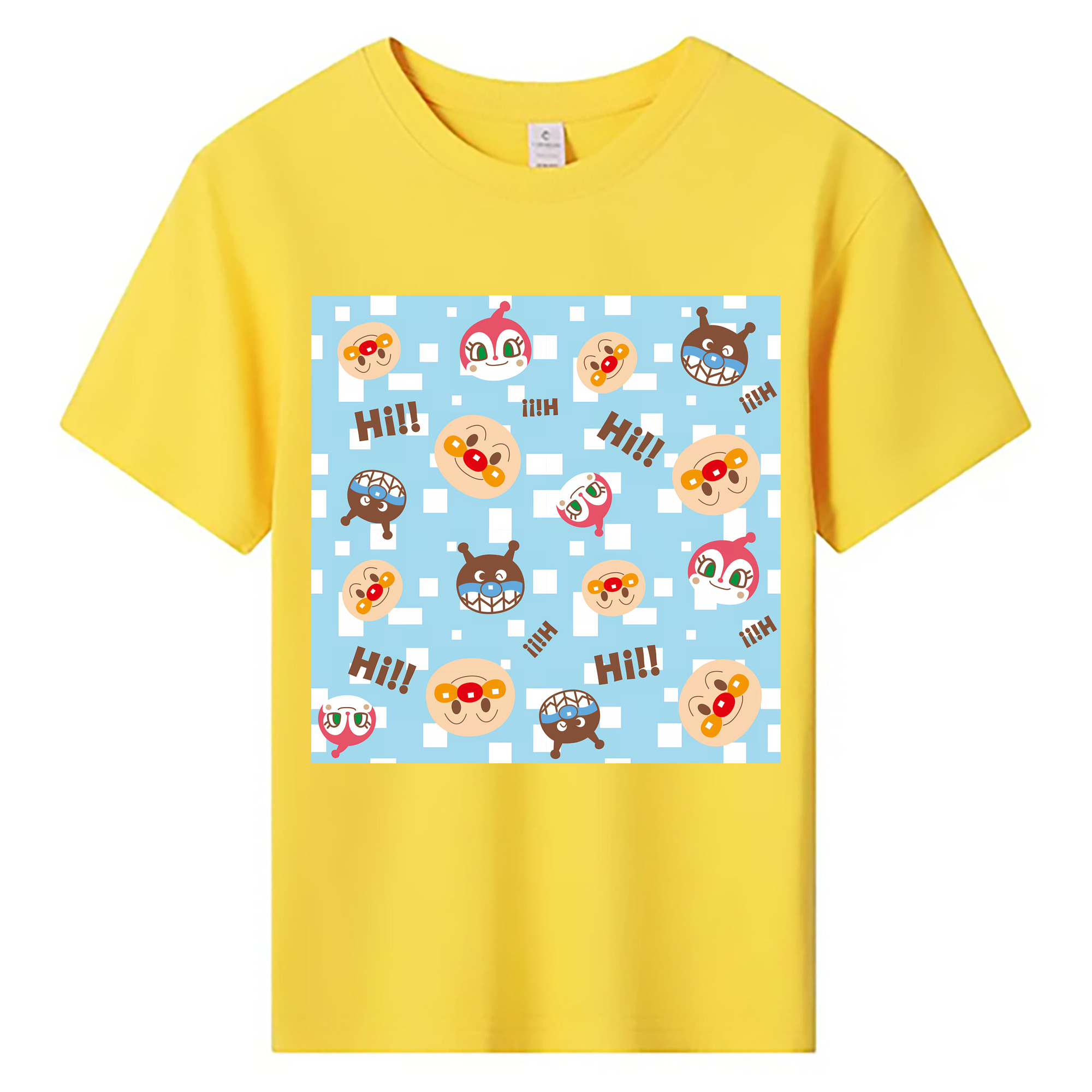 （画像用） アンパンマン Anpanman 綿100％キッズTシャツ（フロントプリント）