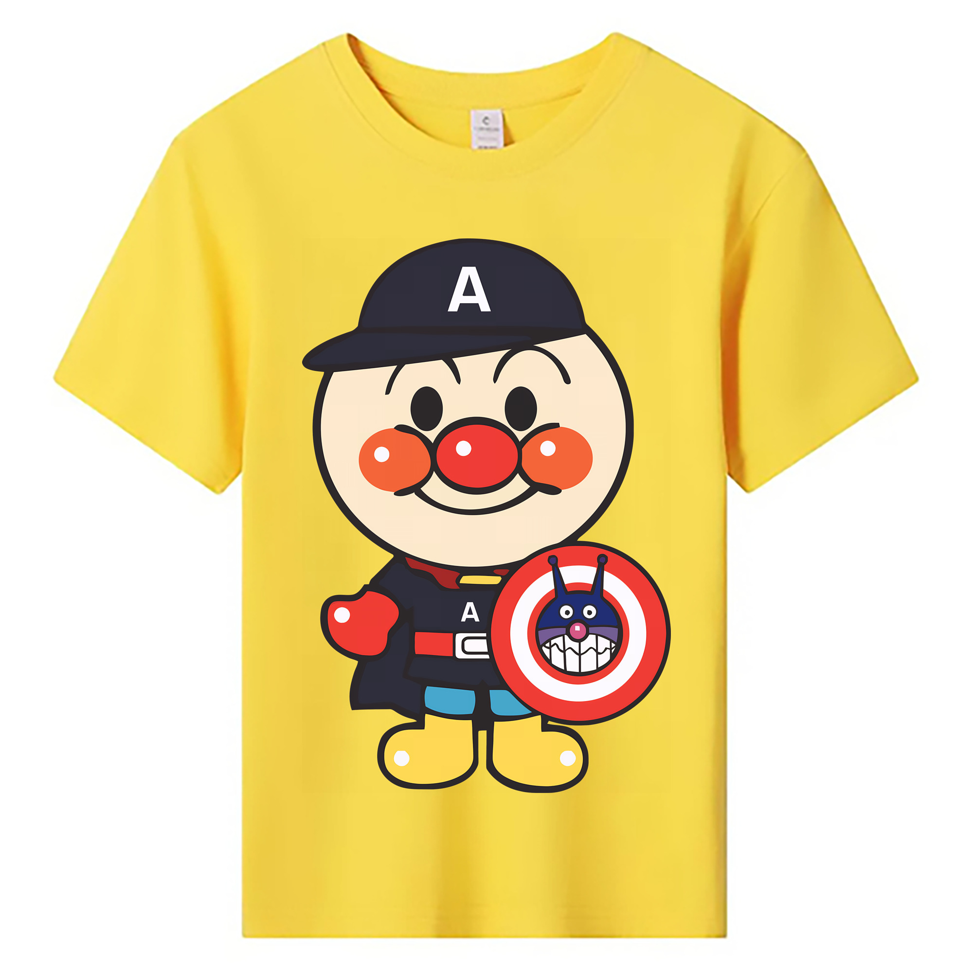 （画像用） アンパンマン Anpanman 綿100％キッズTシャツ（フロントプリント）