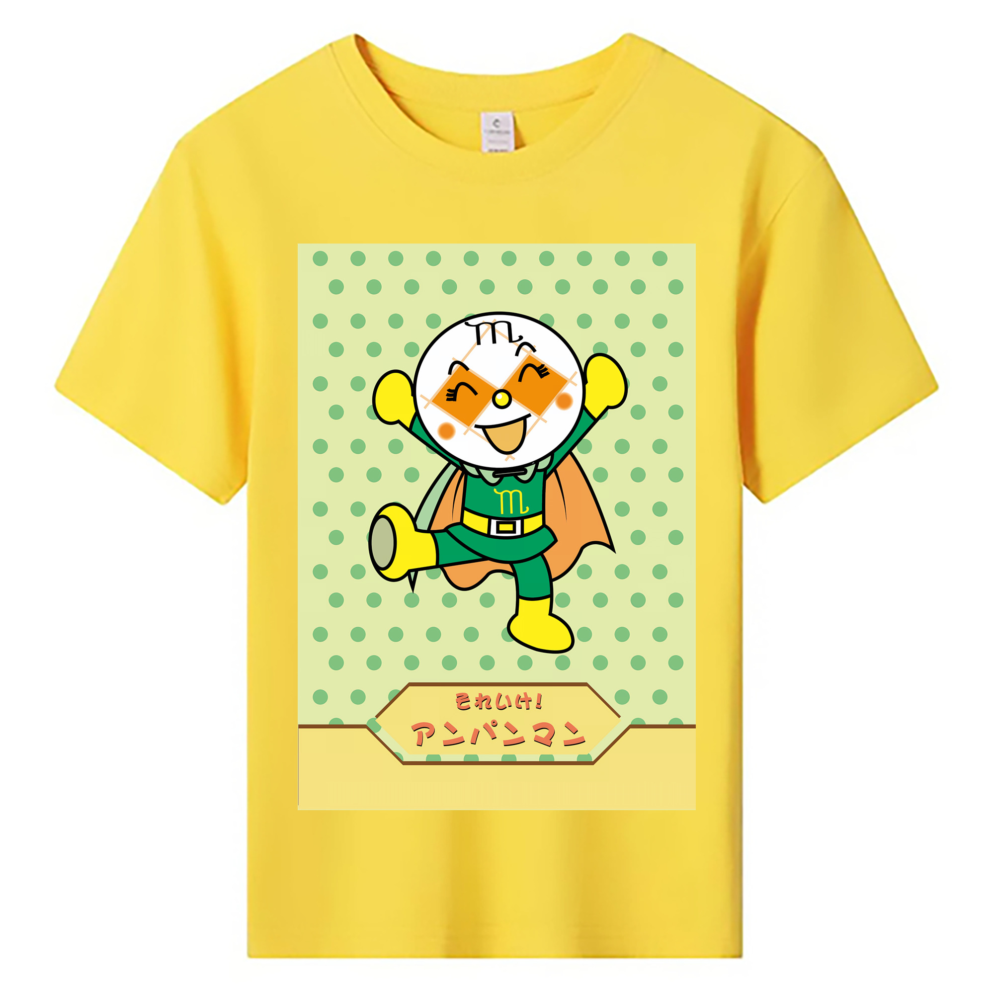 （画像用） アンパンマン Anpanman 綿100％キッズTシャツ（フロントプリント）