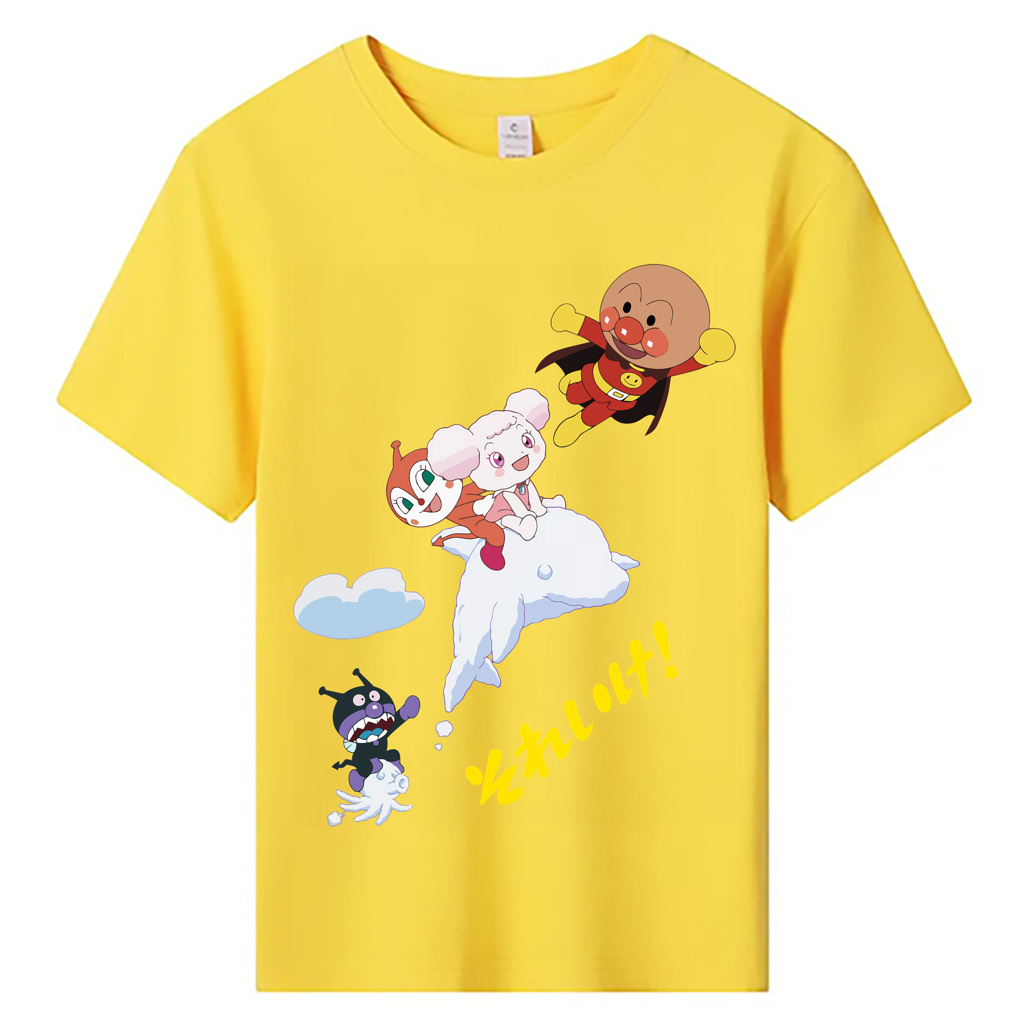 （画像用） アンパンマン Anpanman 綿100％キッズTシャツ（フロントプリント）