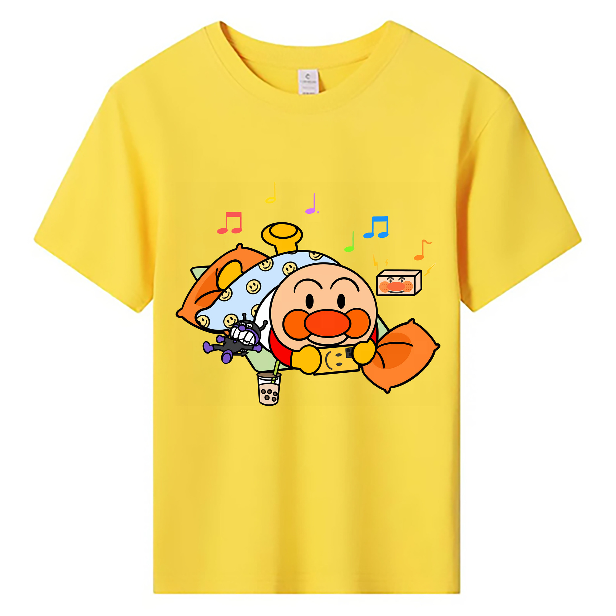 （画像用） アンパンマン Anpanman 綿100％キッズTシャツ（フロントプリント）