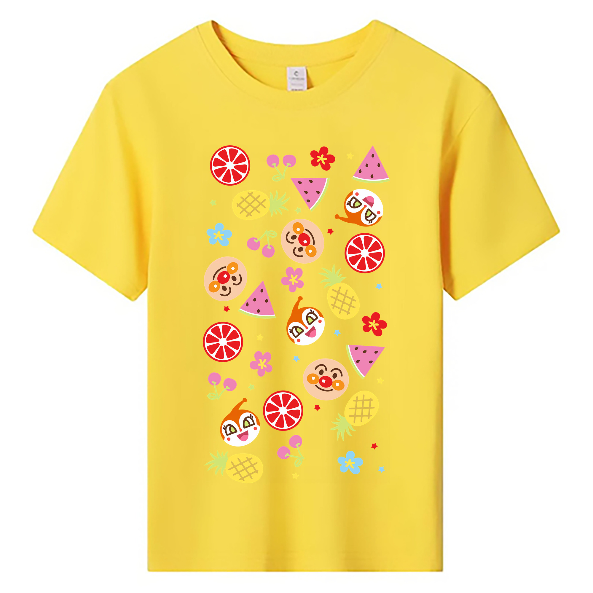 （画像用） アンパンマン Anpanman 綿100％キッズTシャツ（フロントプリント）