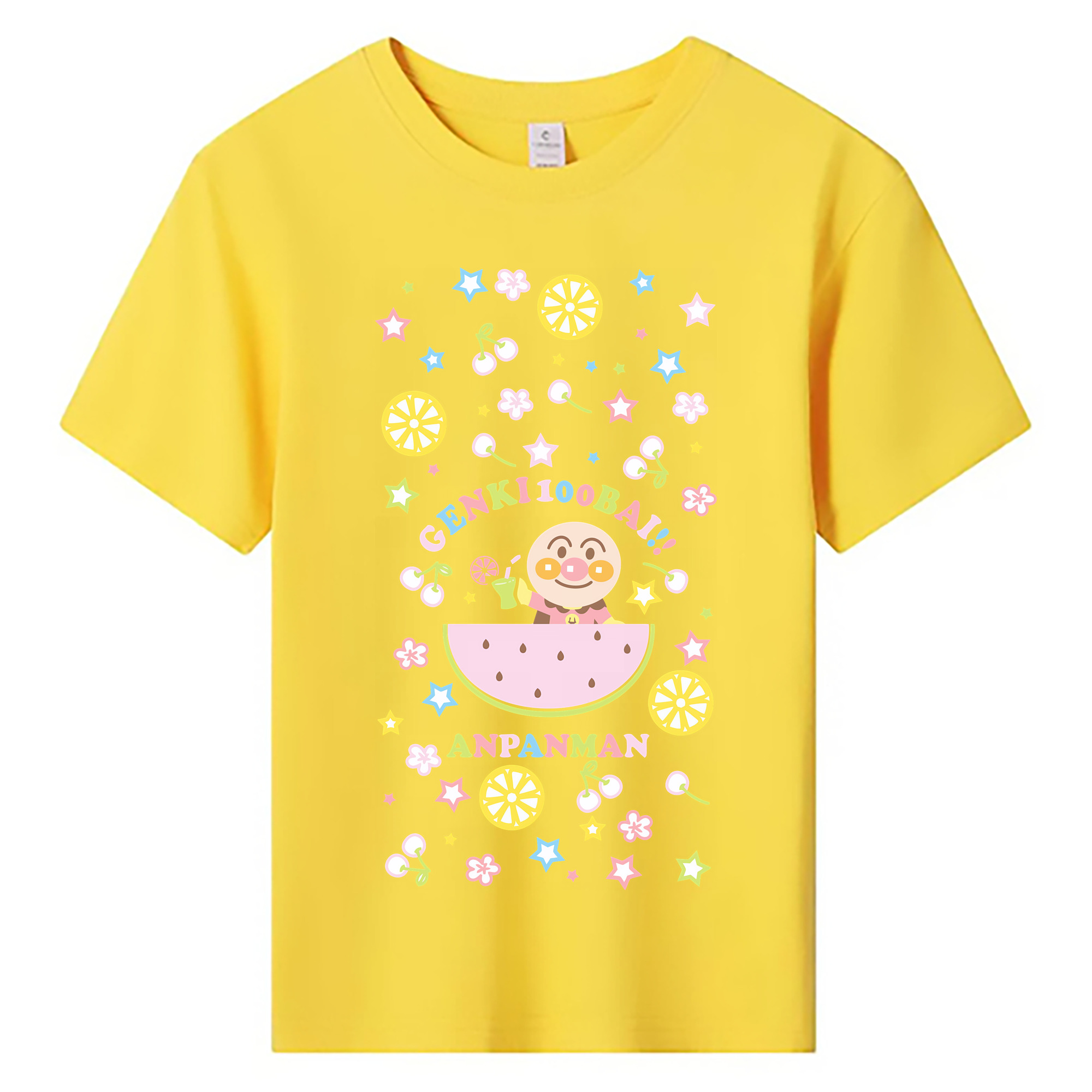 （画像用） アンパンマン Anpanman 綿100％キッズTシャツ（フロントプリント）