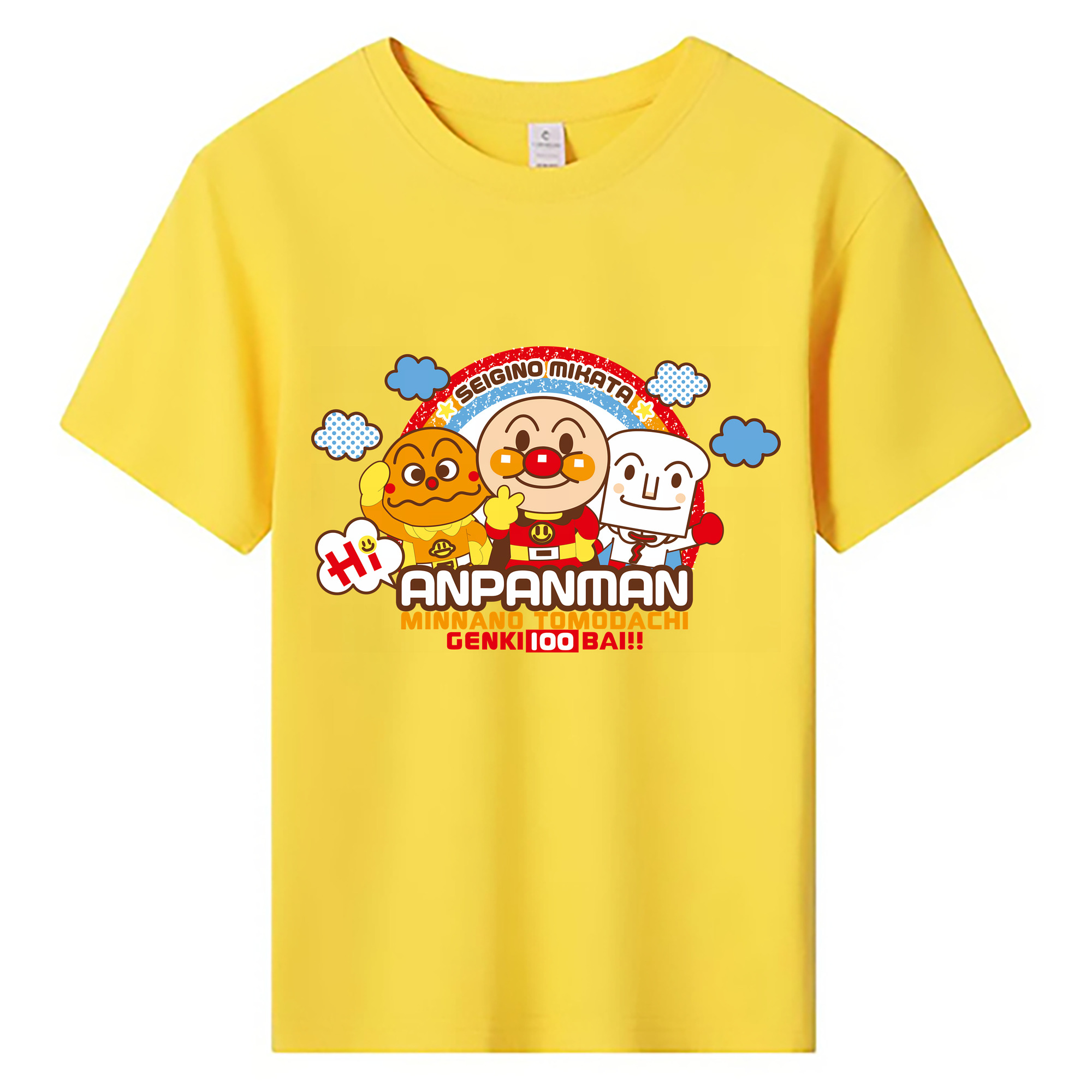 （画像用） アンパンマン Anpanman 綿100％キッズTシャツ（フロントプリント）