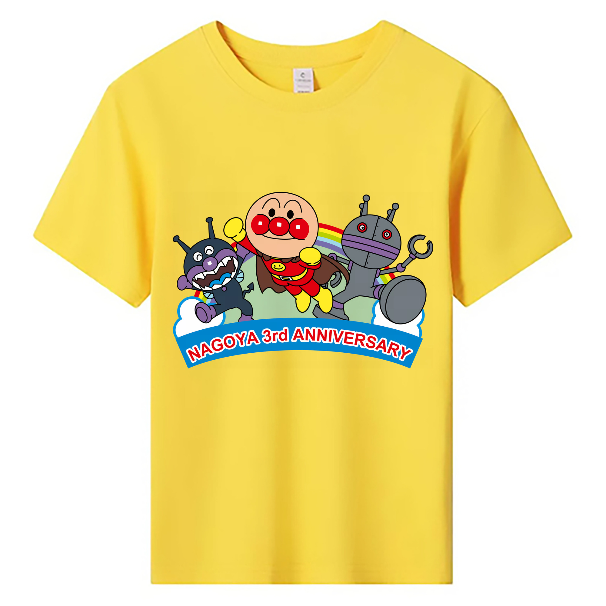 （画像用） アンパンマン Anpanman 綿100％キッズTシャツ（フロントプリント）