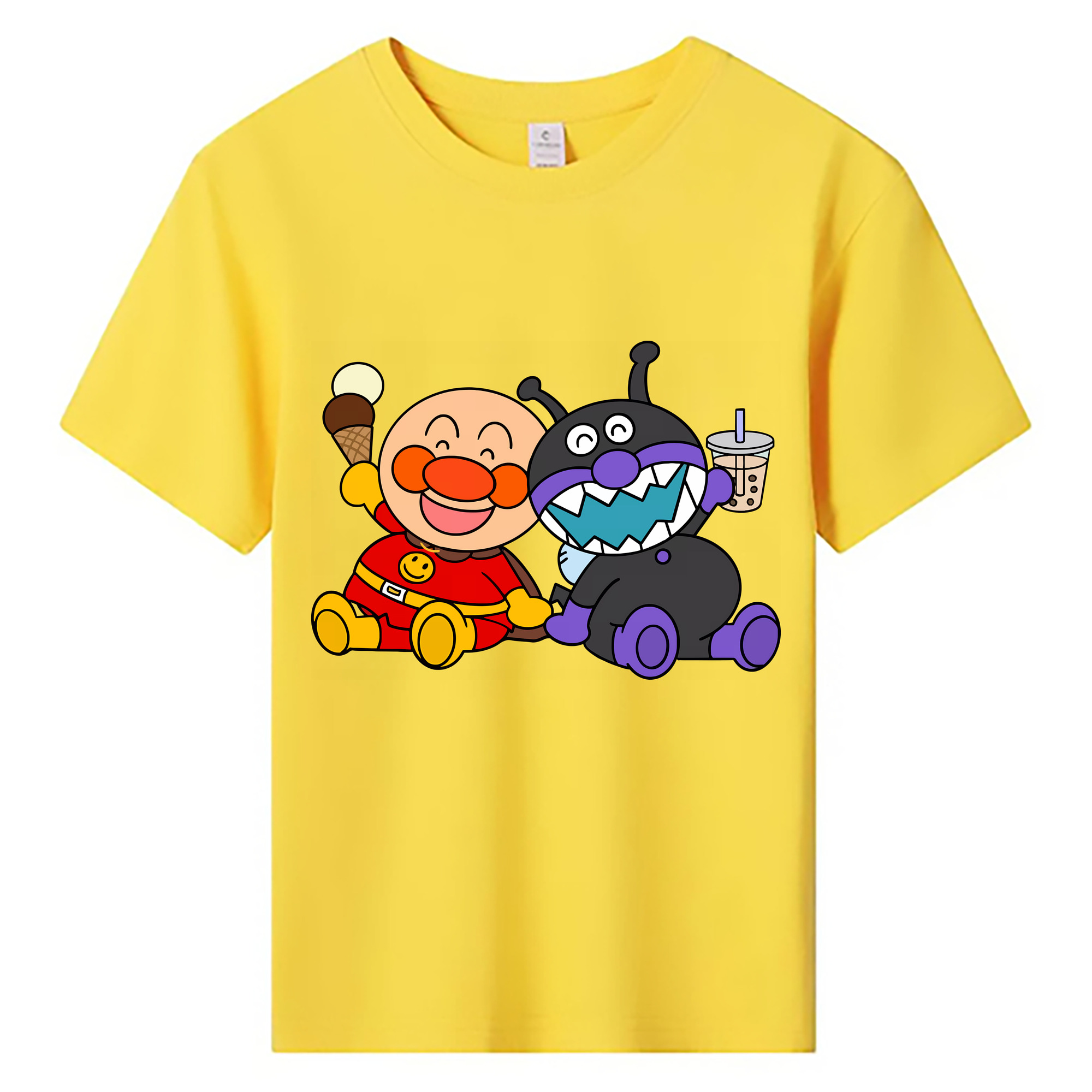 （画像用） アンパンマン Anpanman 綿100％キッズTシャツ（フロントプリント）
