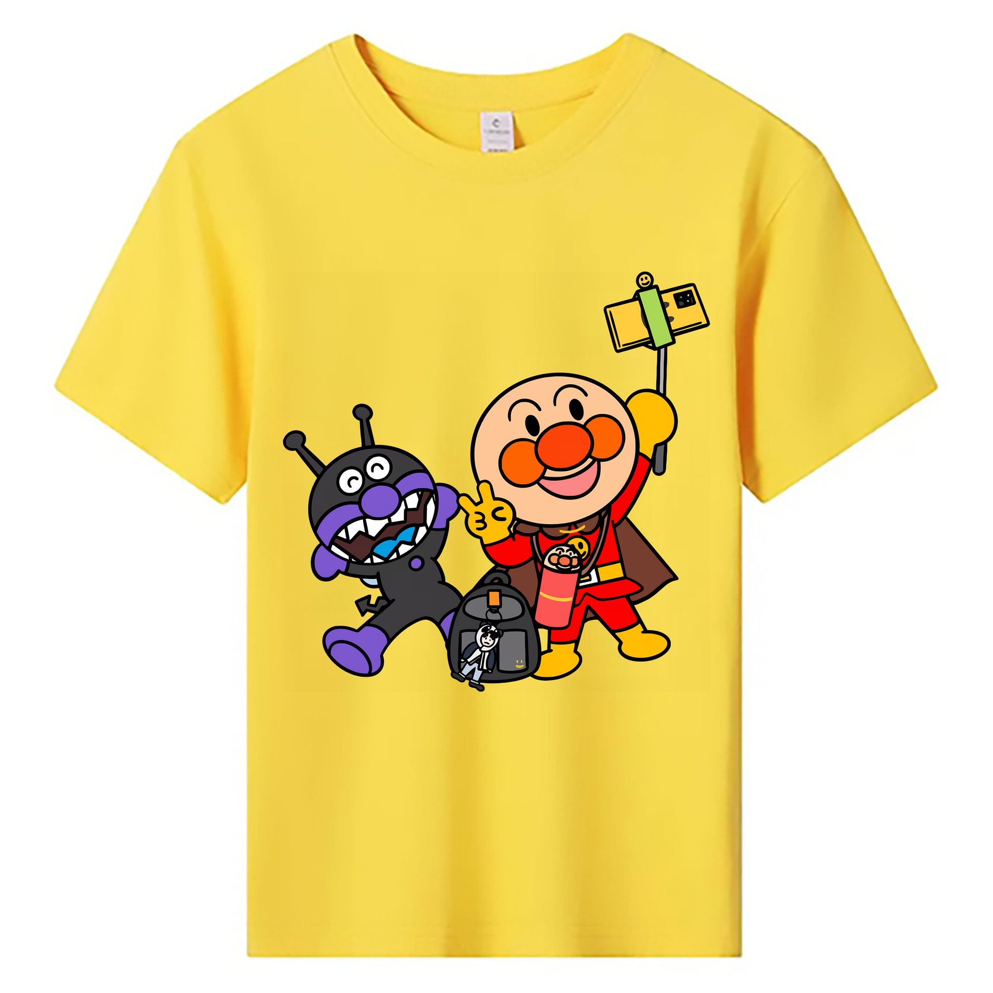 （画像用） アンパンマン Anpanman 綿100％キッズTシャツ（フロントプリント）