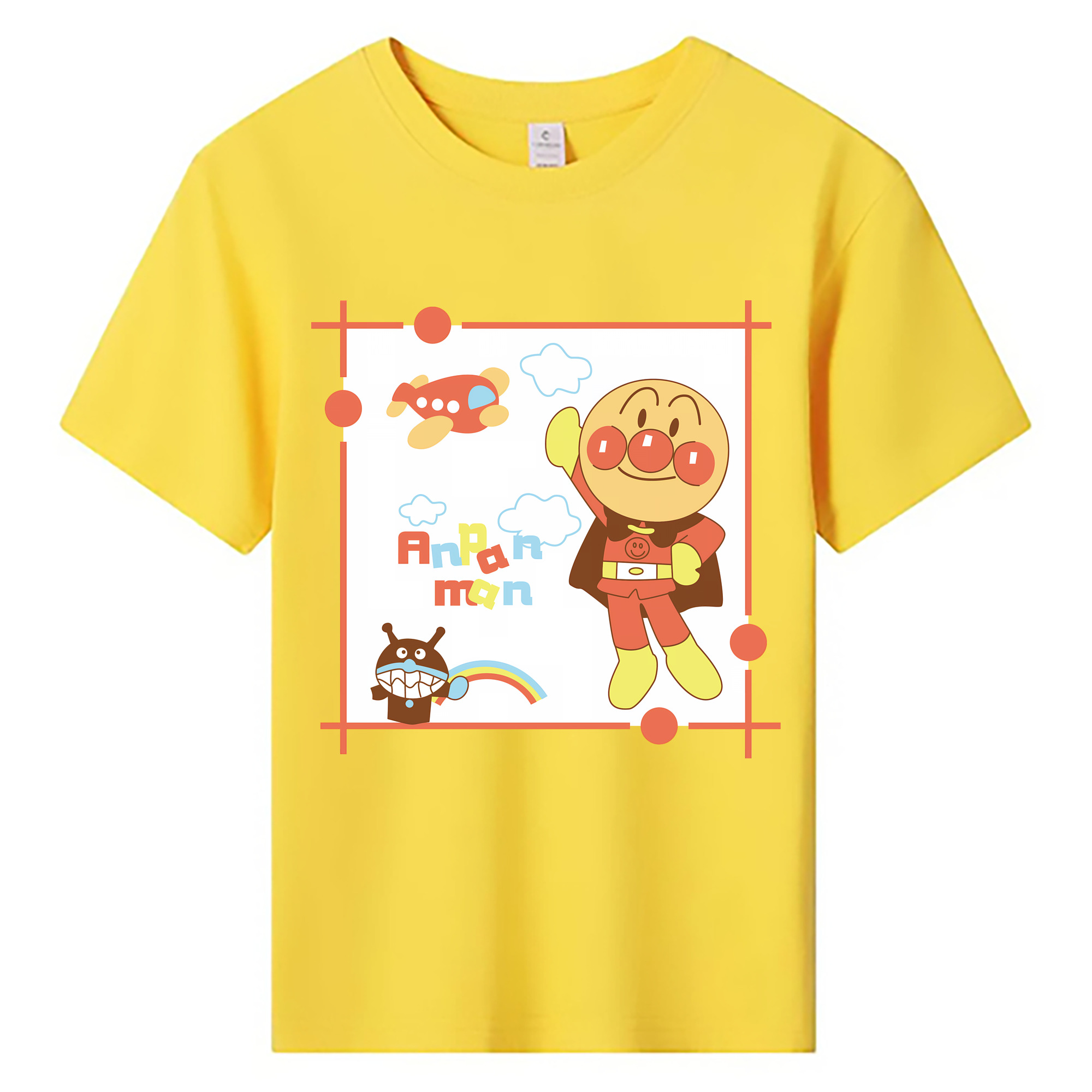 （画像用） アンパンマン Anpanman 綿100％キッズTシャツ（フロントプリント）
