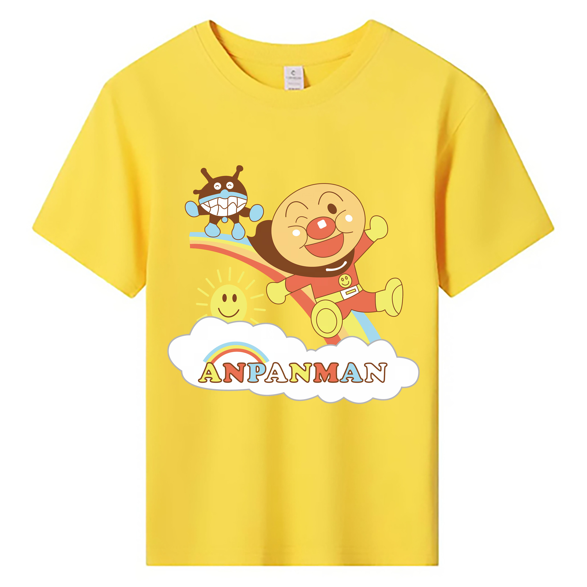 （画像用） アンパンマン Anpanman 綿100％キッズTシャツ（フロントプリント）
