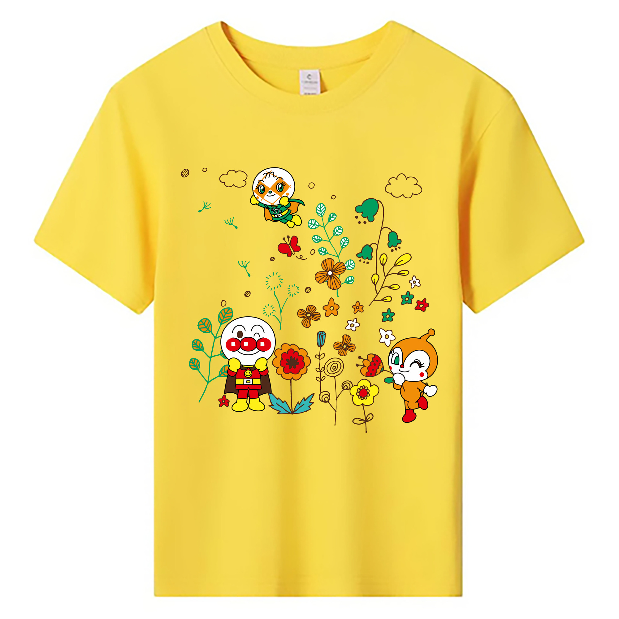 （画像用） アンパンマン Anpanman 綿100％キッズTシャツ（フロントプリント）