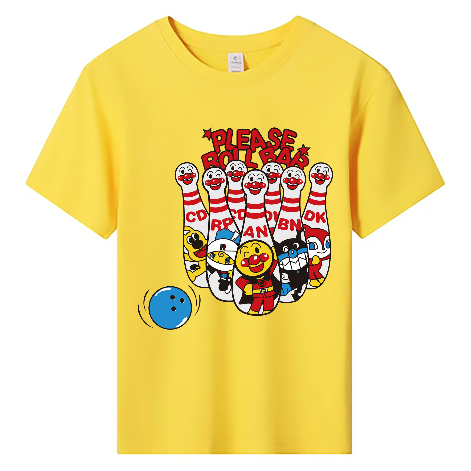 （画像用） アンパンマン Anpanman 綿100％キッズTシャツ（フロントプリント）