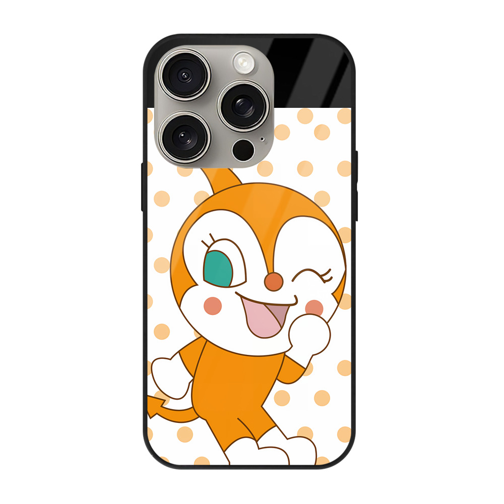 （画像用） アンパンマン Anpanman 【iPhone15Pro対応】スマホケース 耐衝撃＆黄変防止 背面ガラス