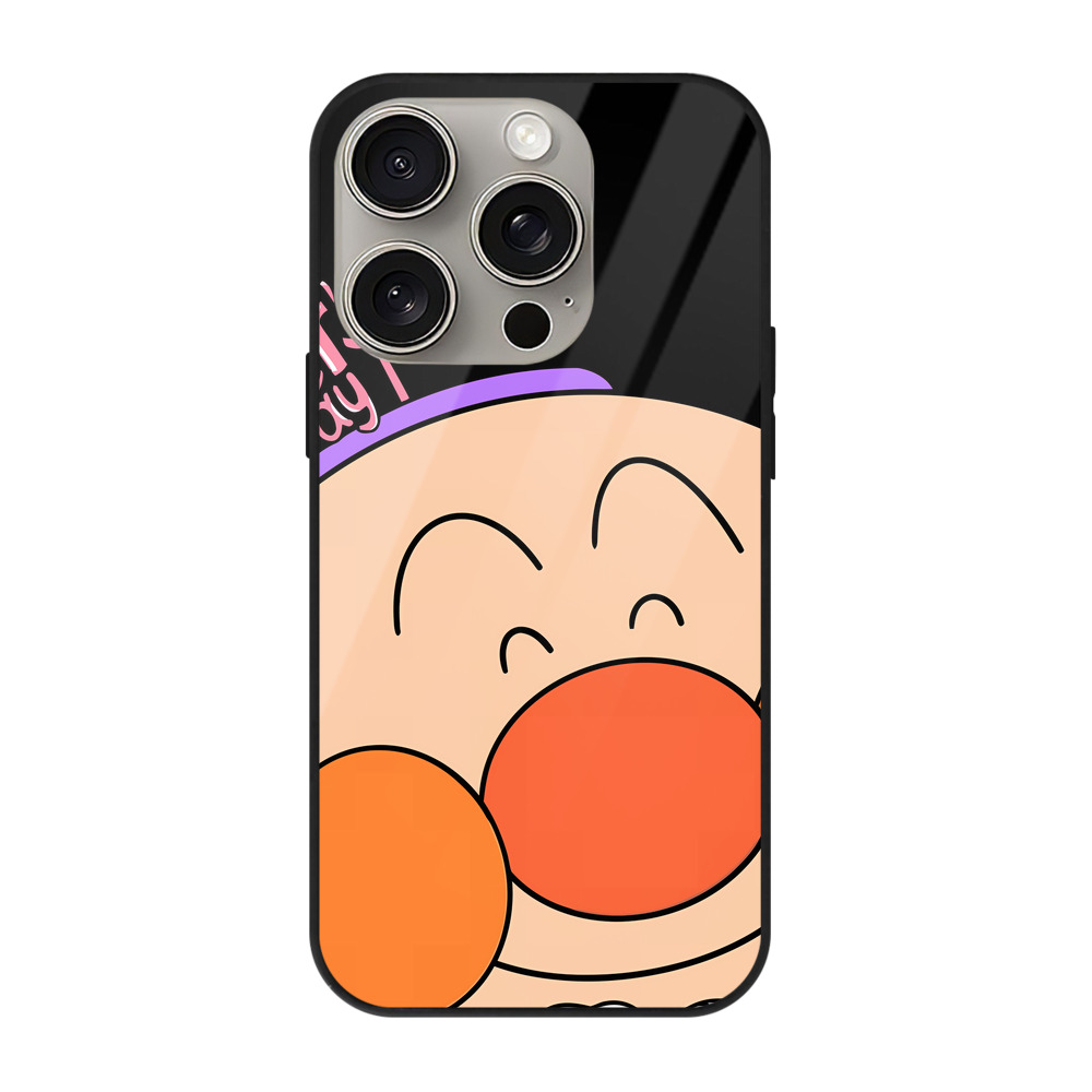 （画像用） アンパンマン Anpanman 【iPhone15Pro対応】スマホケース 耐衝撃＆黄変防止 背面ガラス