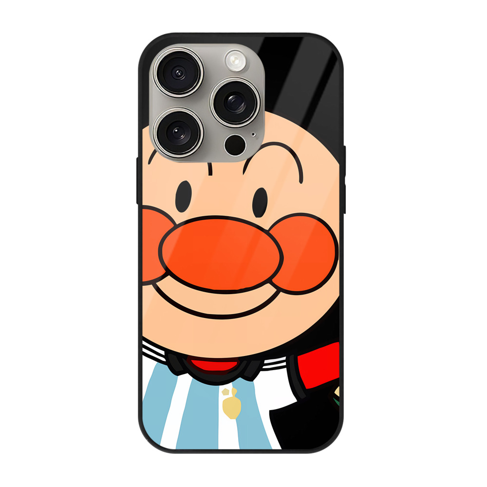 （画像用） アンパンマン Anpanman 【iPhone15Pro対応】スマホケース 耐衝撃＆黄変防止 背面ガラス