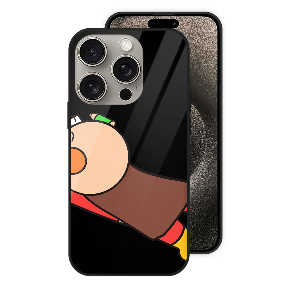 （画像用） アンパンマン Anpanman 【iPhone15Pro対応】スマホケース 耐衝撃＆黄変防止 背面ガラス