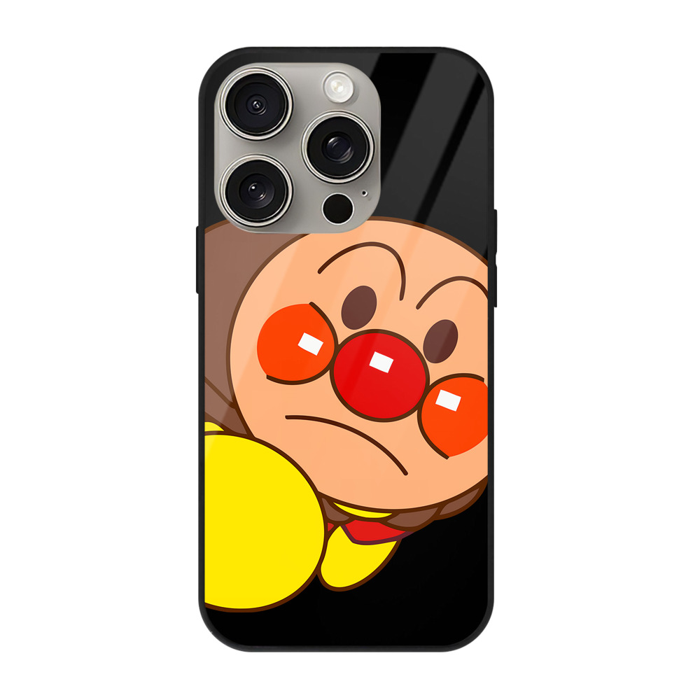（画像用） アンパンマン Anpanman 【iPhone15Pro対応】スマホケース 耐衝撃＆黄変防止 背面ガラス
